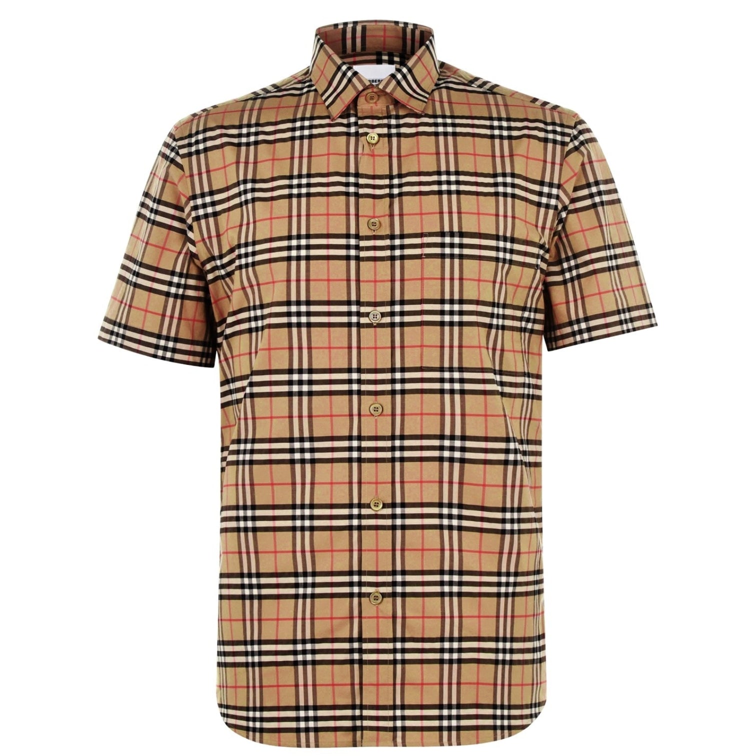 LUXURY HUB BURBERRY MEN'S CHECK COTTON SHIRT