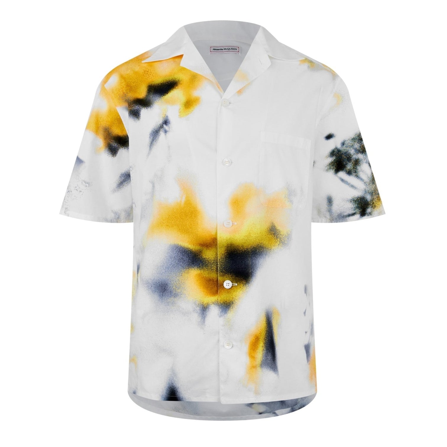 LUXURY HUB ALEXANDER MCQUEEN OBSCURED FLOWER VACATION SHIRT