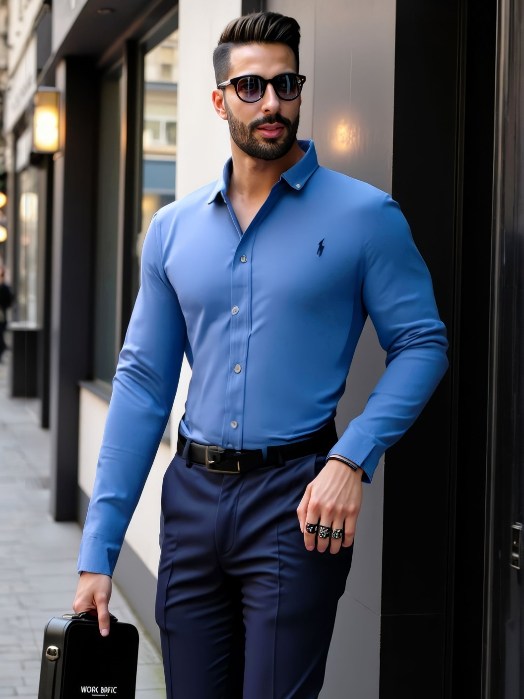 LUXURY HUB POLO RALPH LAUREN LOGO POPLIN SHIRT