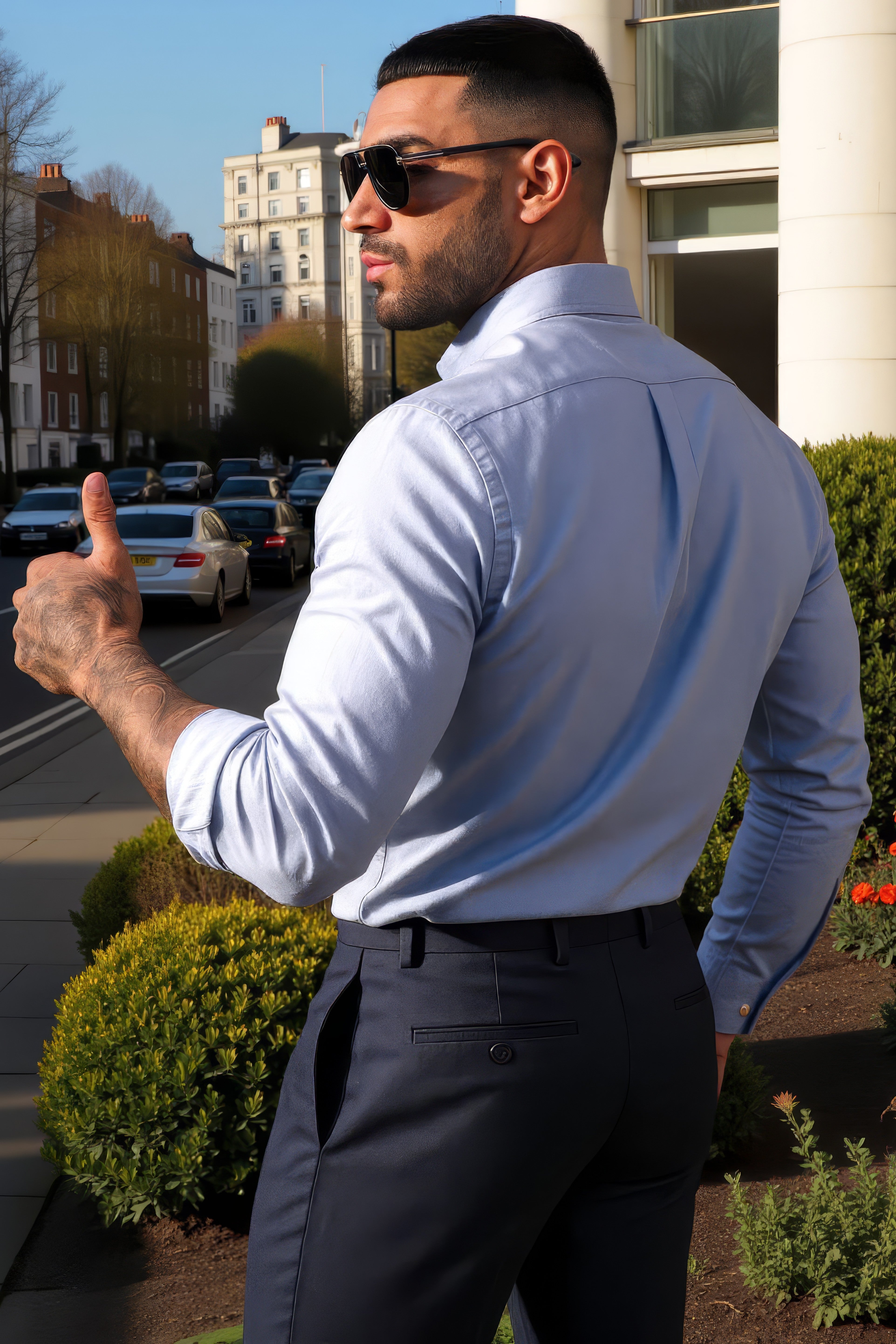 LUXURY HUB POLO RALPH LAUREN LOGO POPLIN SHIRT
