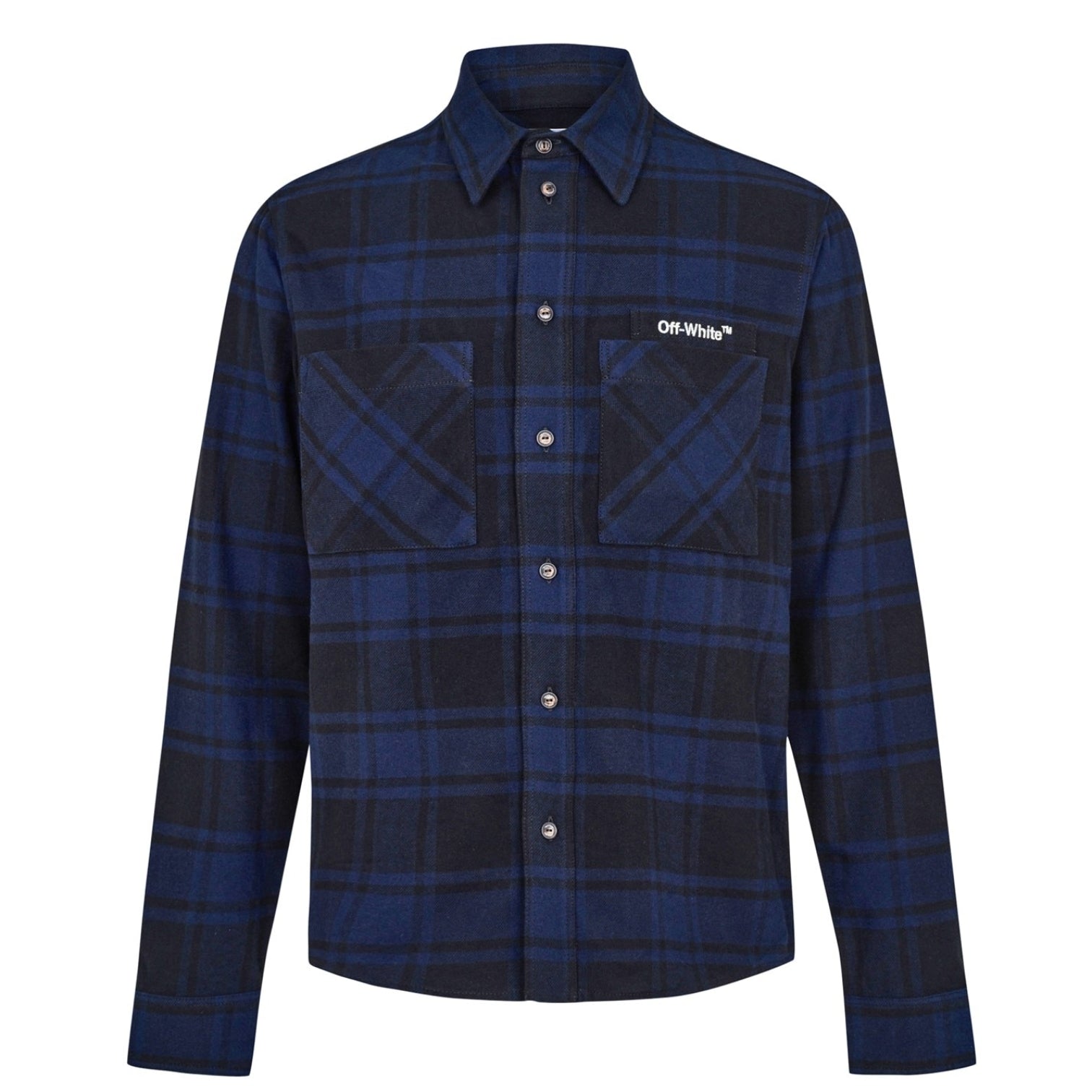 LUXURY HUB OFF WHITE ARROWS FLANNEL SHIRT