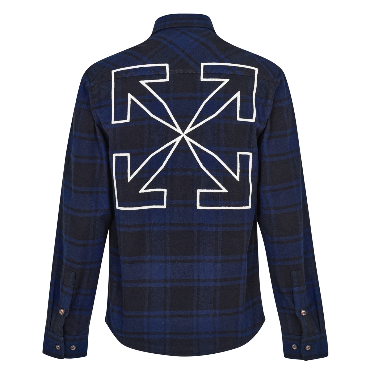 LUXURY HUB OFF WHITE ARROWS FLANNEL SHIRT