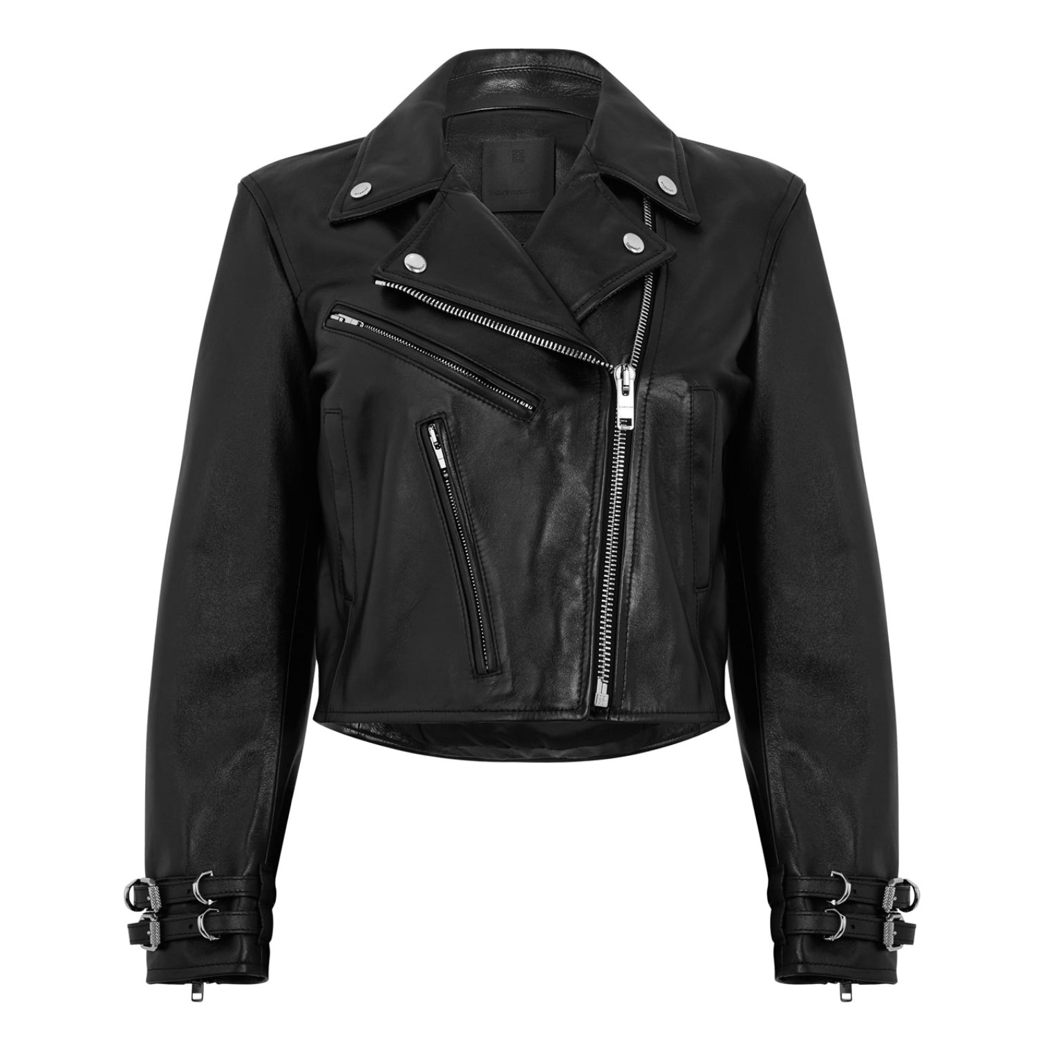 LUXURY HUB GIVENCHY CROPPED LEATHER JACKET