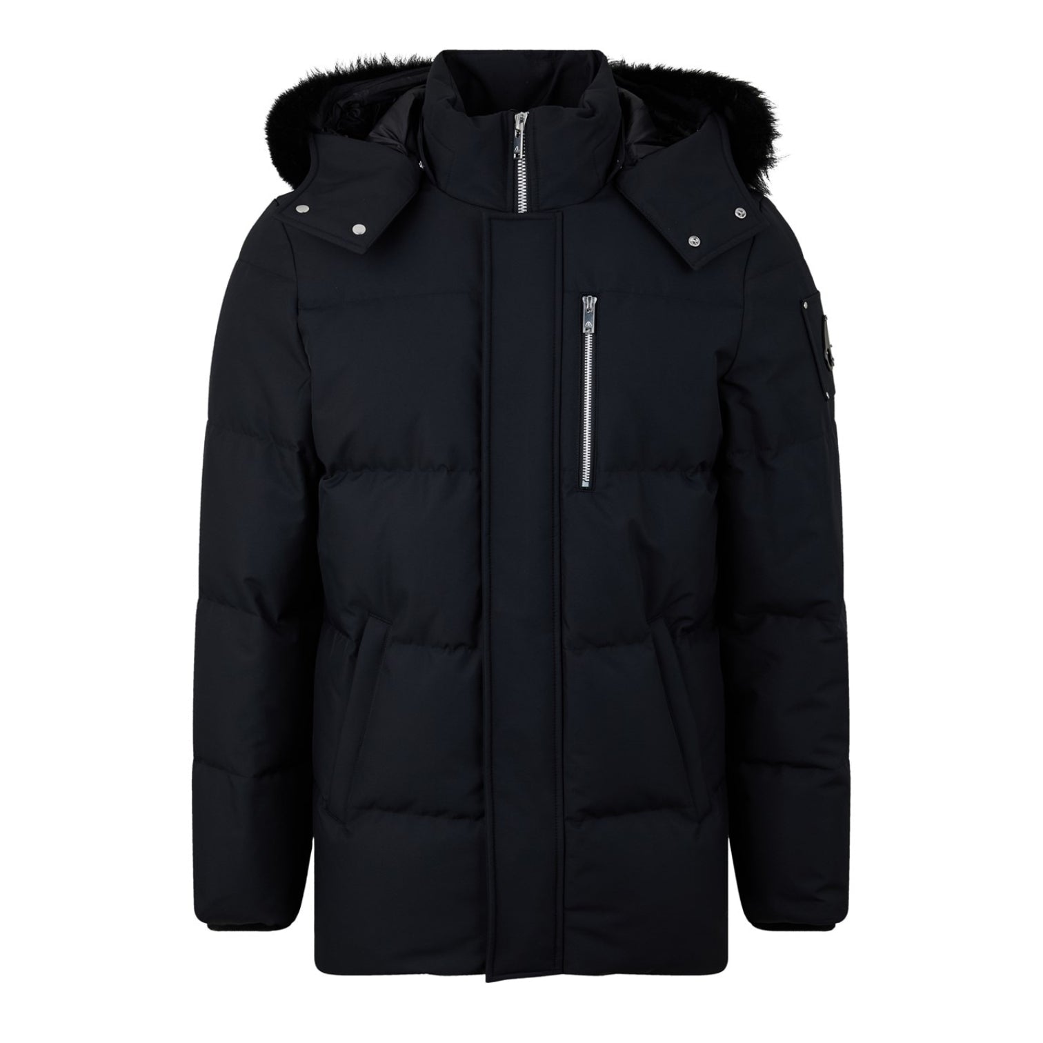 LUXURY HUB MOOSE KNUCKLES SHEARLING-TRIM 3Q CLOUD PUFFER JACKET