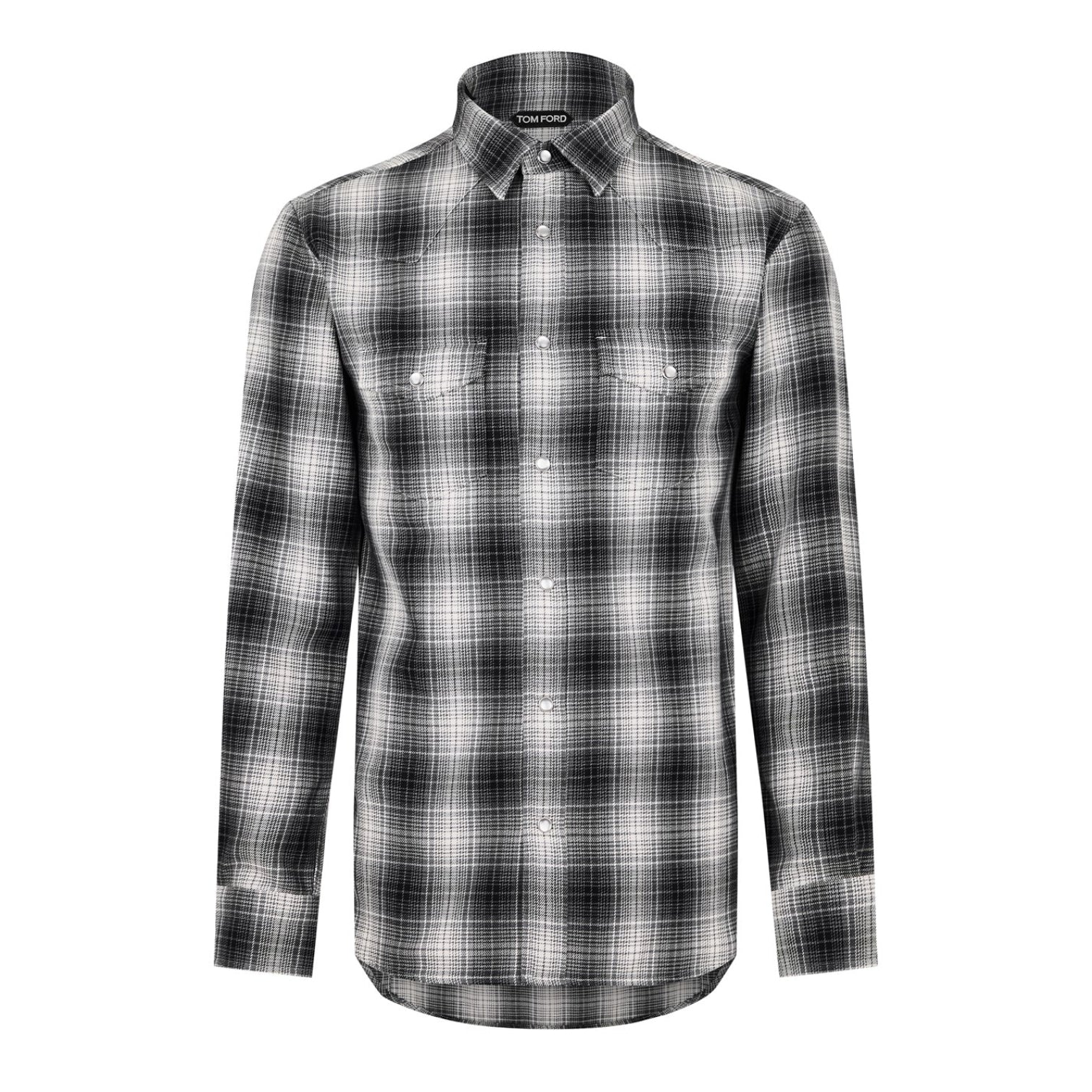 LUXURY HUB TOM FORD TF CHECK WSTRN SHIRT