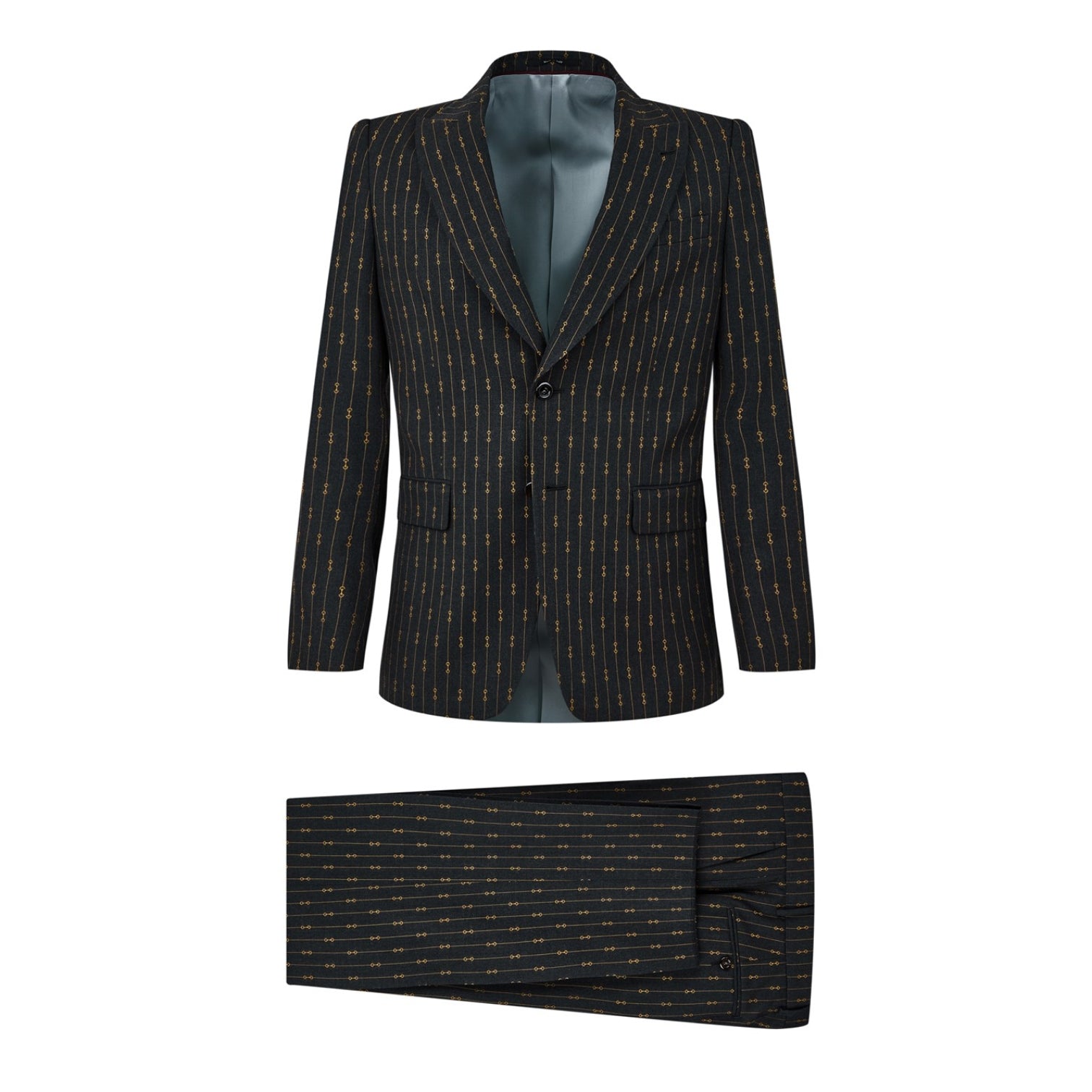 LUXURY HUB GUCCI HORSEBIT STRIPED FORMAL SUIT