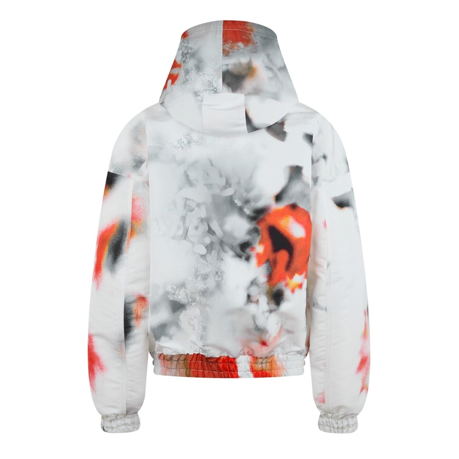 LUXURY HUB ALEXANDER MCQUEEN OBSCURED FLOWER HOODED WINDBREAKER