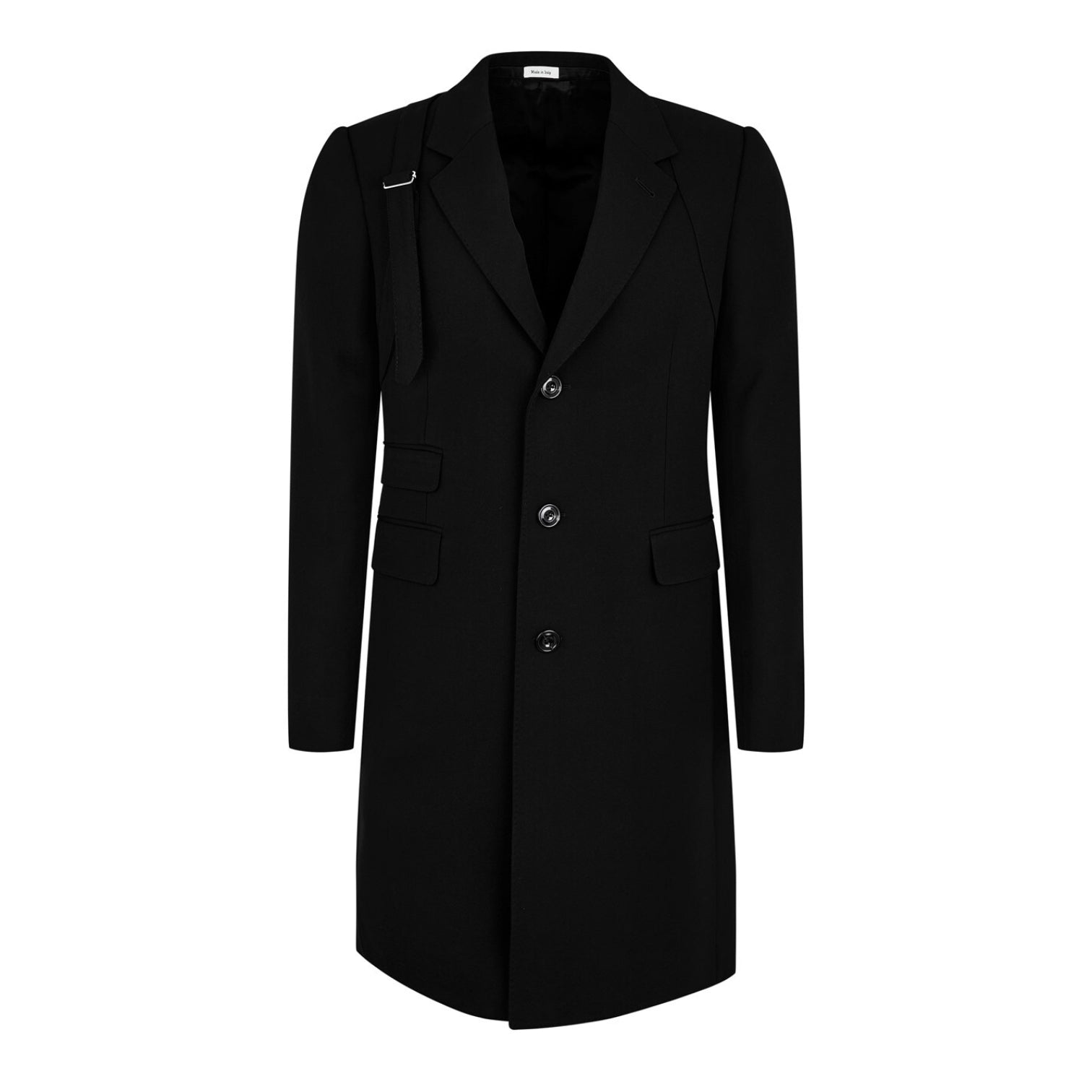 LUXURY HUB ALEXANDER MCQUEEN HARNESS WOOL COAT