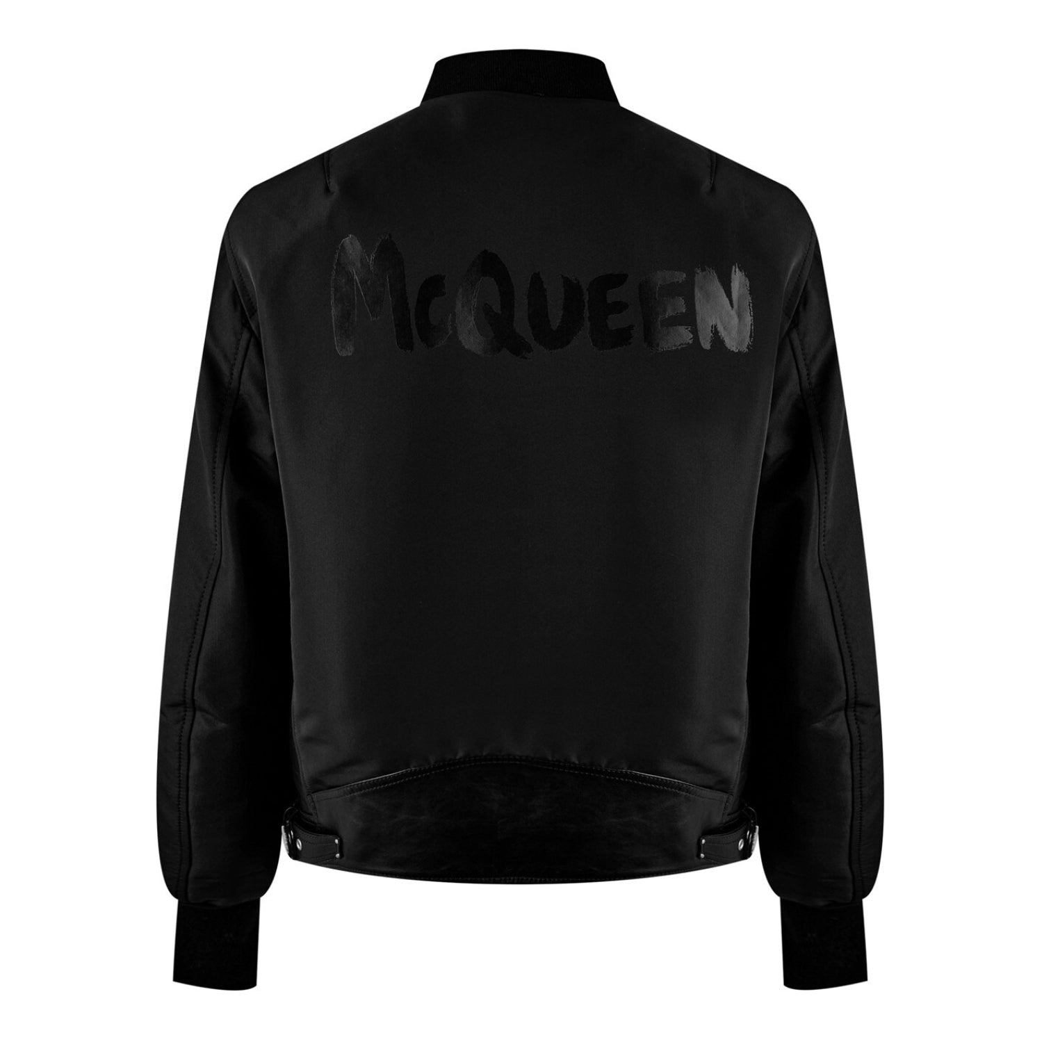 LUXURY HUB ALEXANDER MCQUEEN LEATHER AND FABRIC JACKET