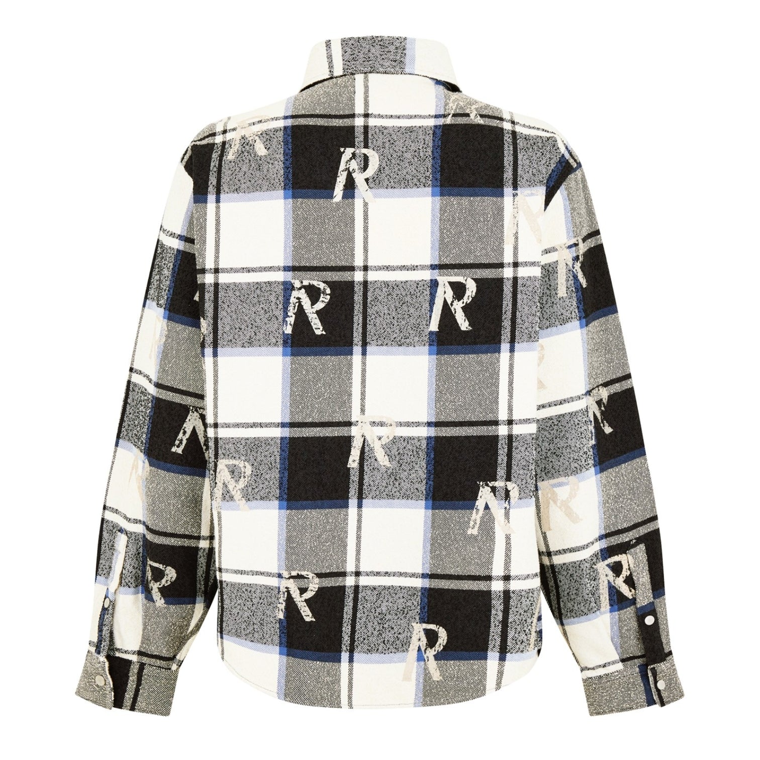 LUXURY HUB REPRESENT ALL OVER INITIAL FLANNEL SHIRT