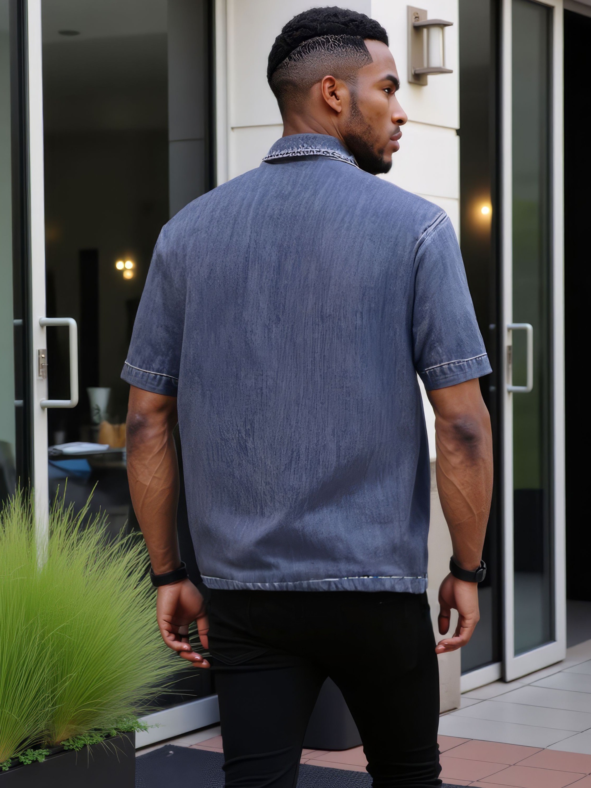 LUXURY HUB VALENTINO VAL CAMICIA DENIM