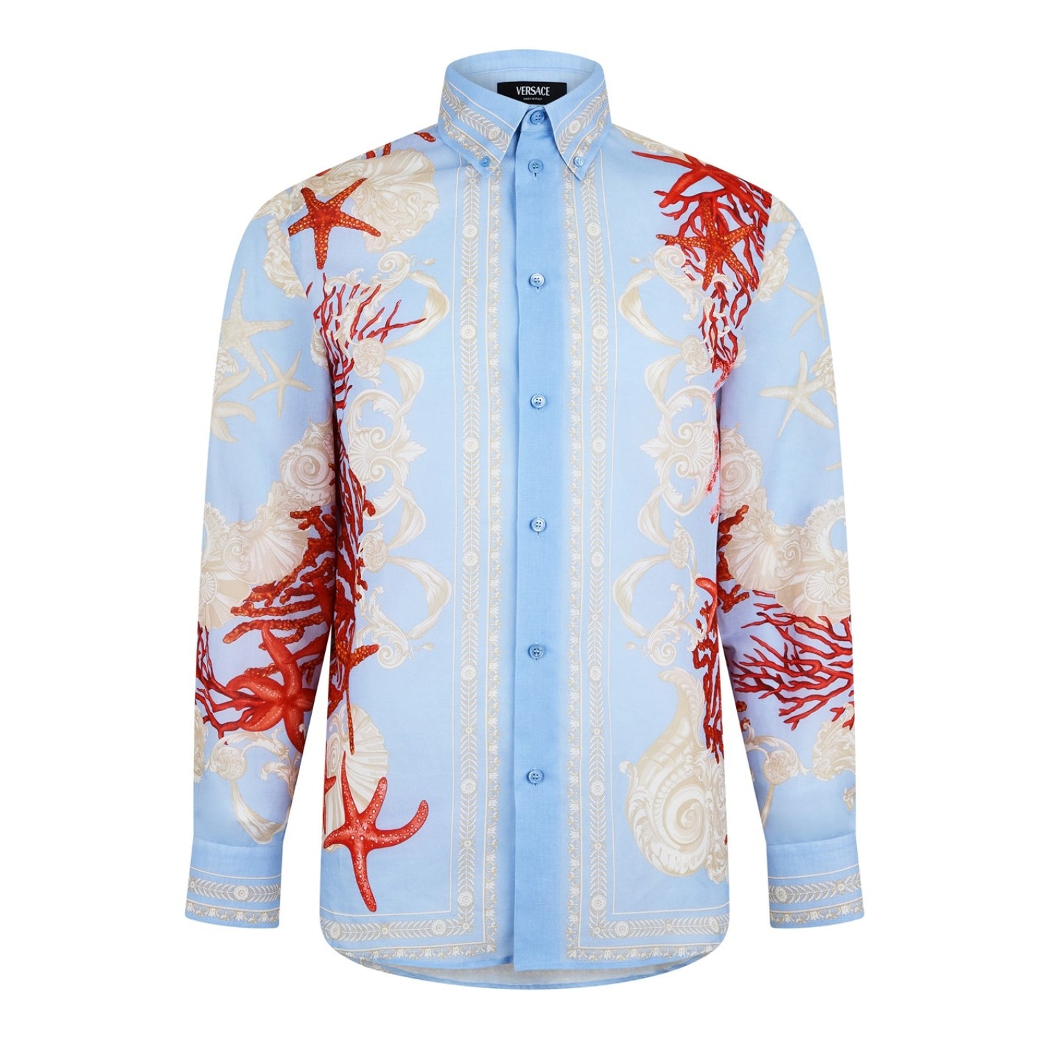 LUXURY HUB VERSACE SILK LONG SLEEVE SHIRT