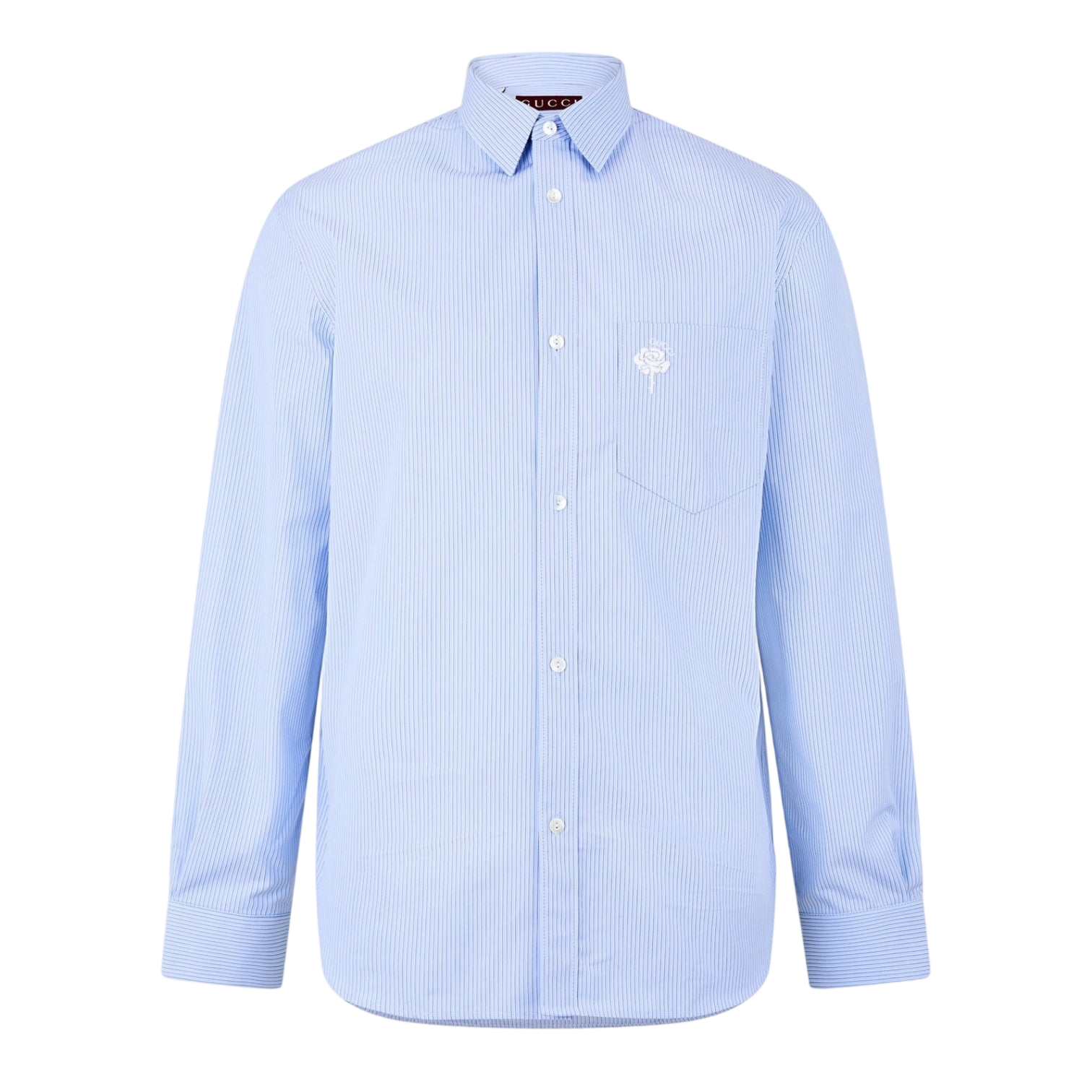 LUXURY HUB GUCCI EMBROIDERED POPLIN OXFORD SHIRT