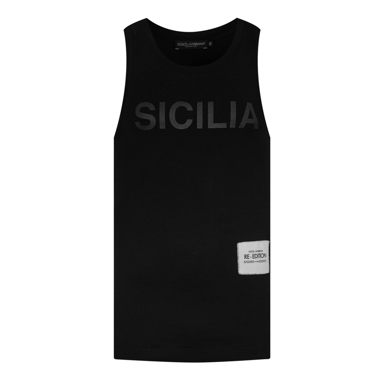 LUXURY HUB DOLCE AND GABBANA RE EDITION SICILIA TANK TOP