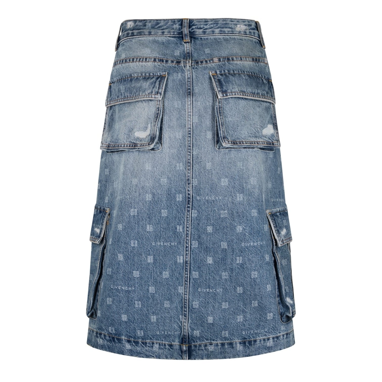 LUXURY HUB GIVENCHY 4G DENIM SKIRT WOMENS