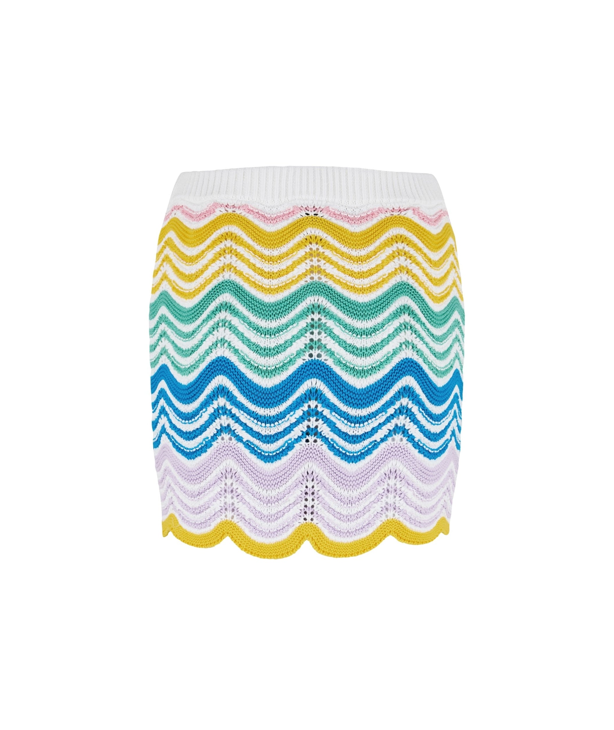 LUXURY HUB CASABLANCA WAVE CROCHET SKIRT