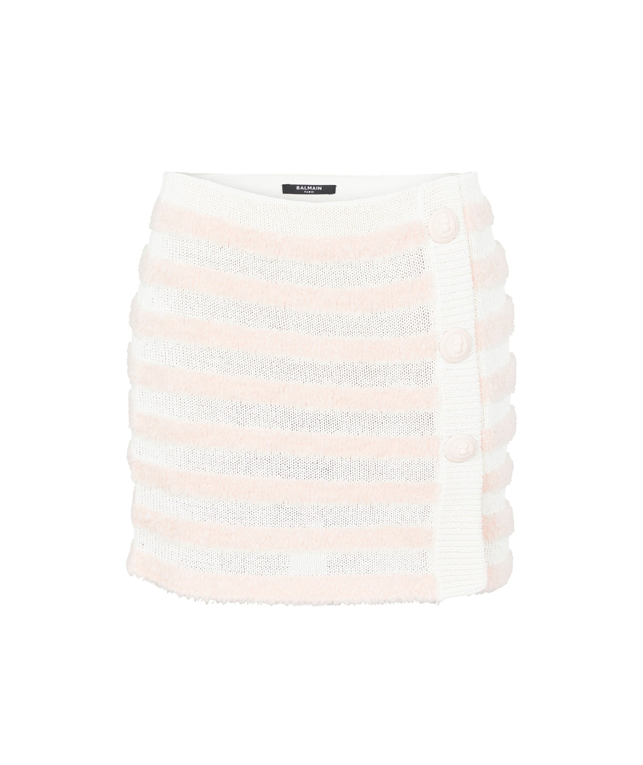 LUXURY HUB BALMAIN STRIPED KNITTED SKIRT