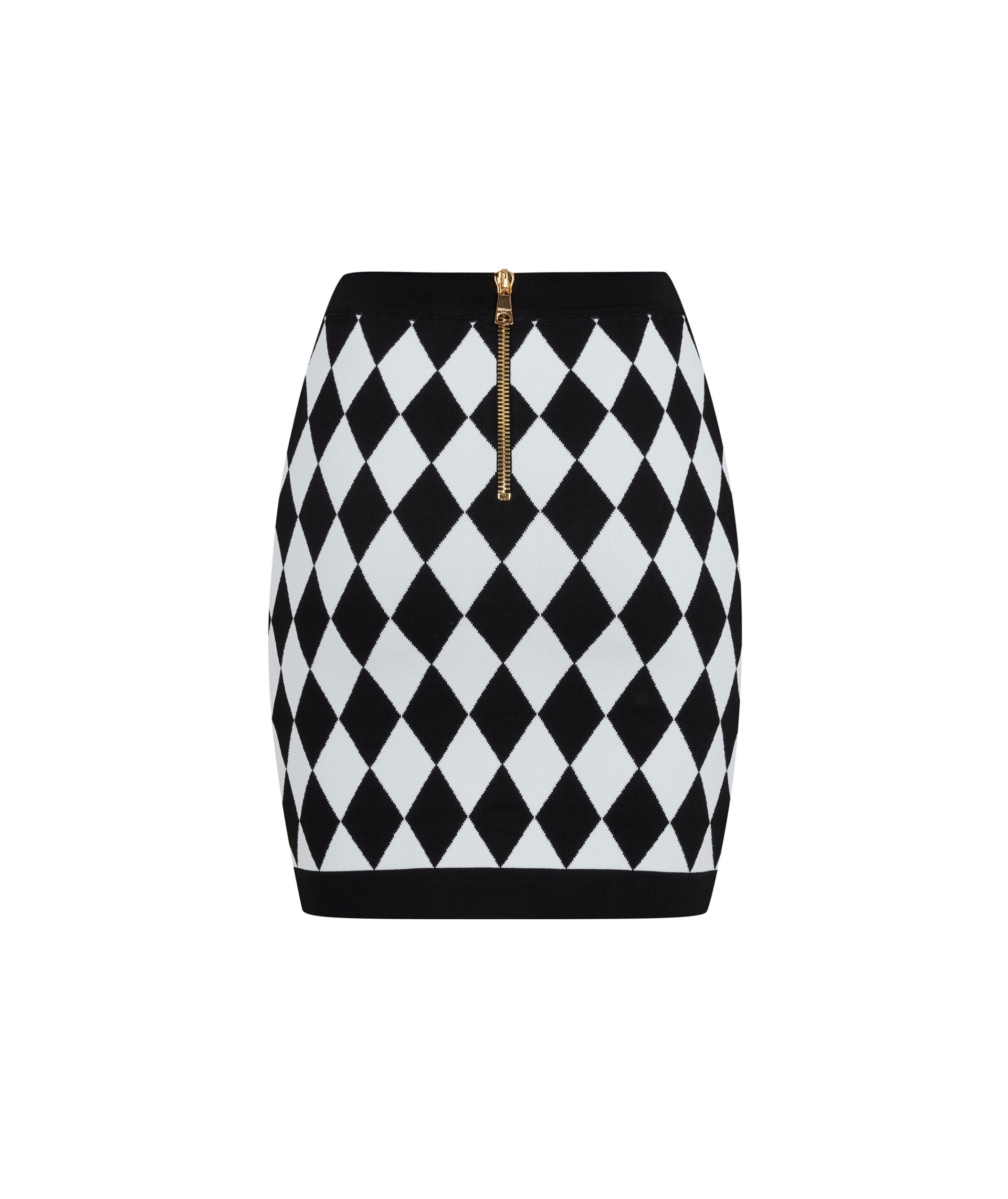 LUXURY HUB BALMAIN DIAMOND KNIT SKIRT