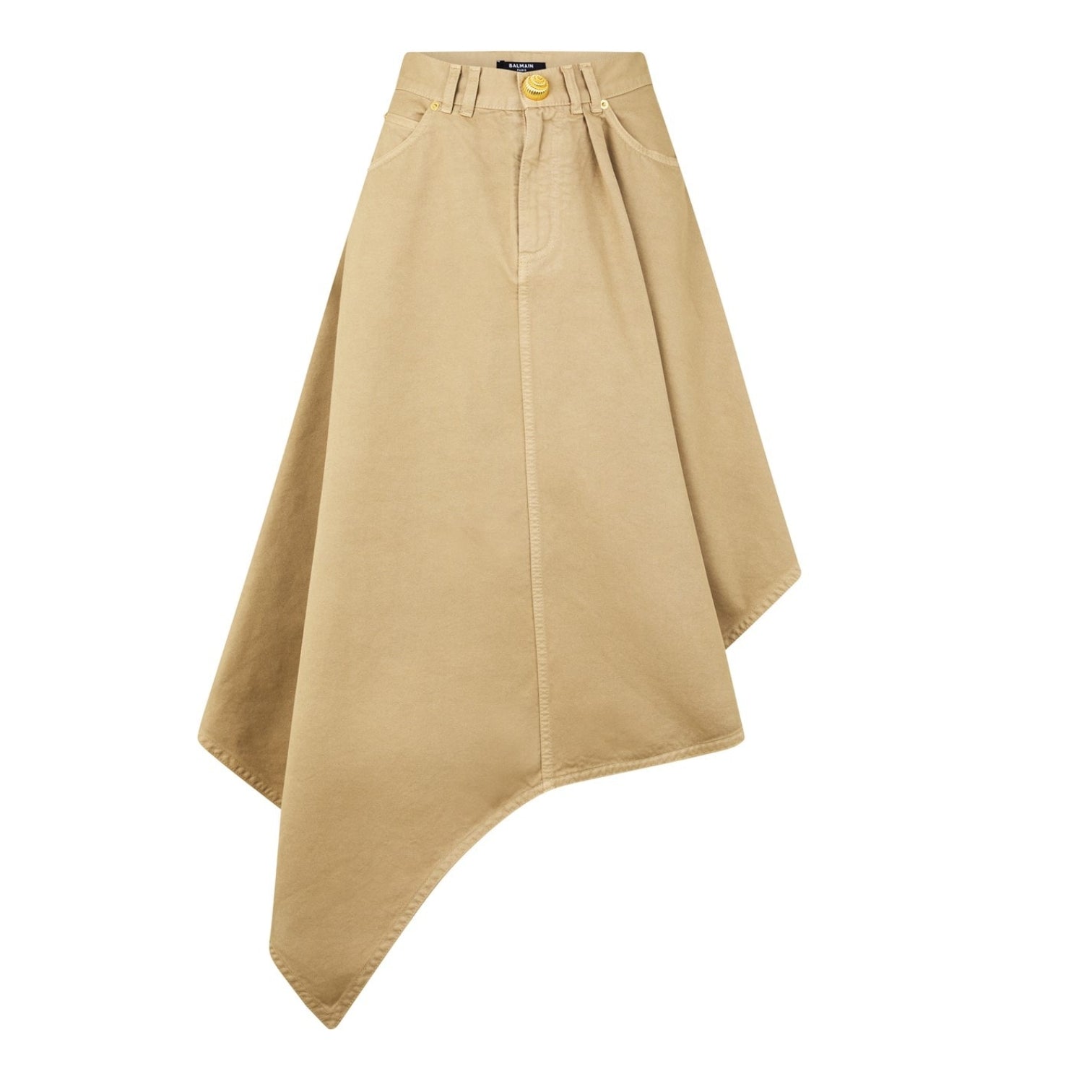 LUXURY HUB BALMAIN ASYM CNV SKIRT