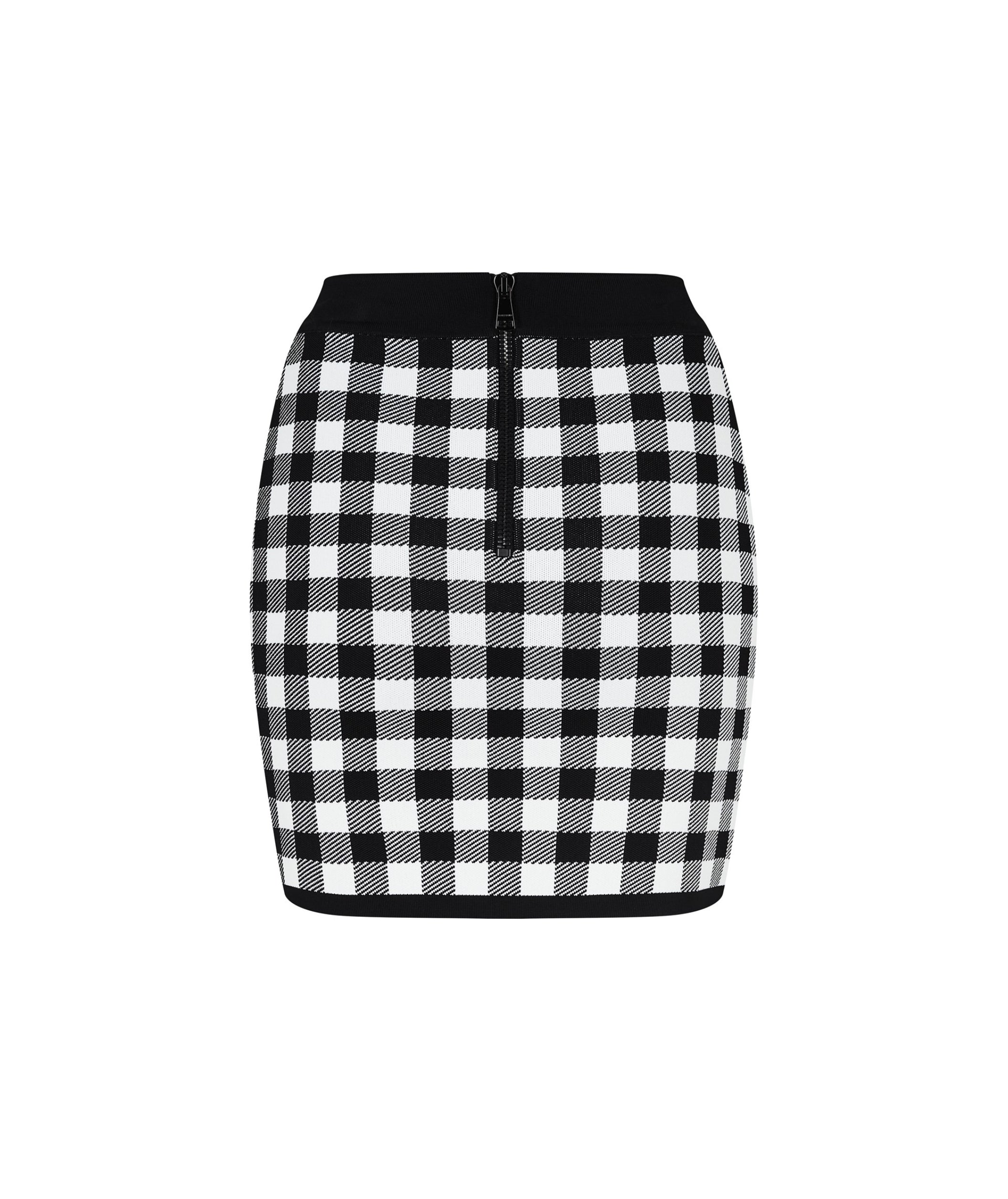 LUXURY HUB BALMAIN CHECK MINI SKIRT