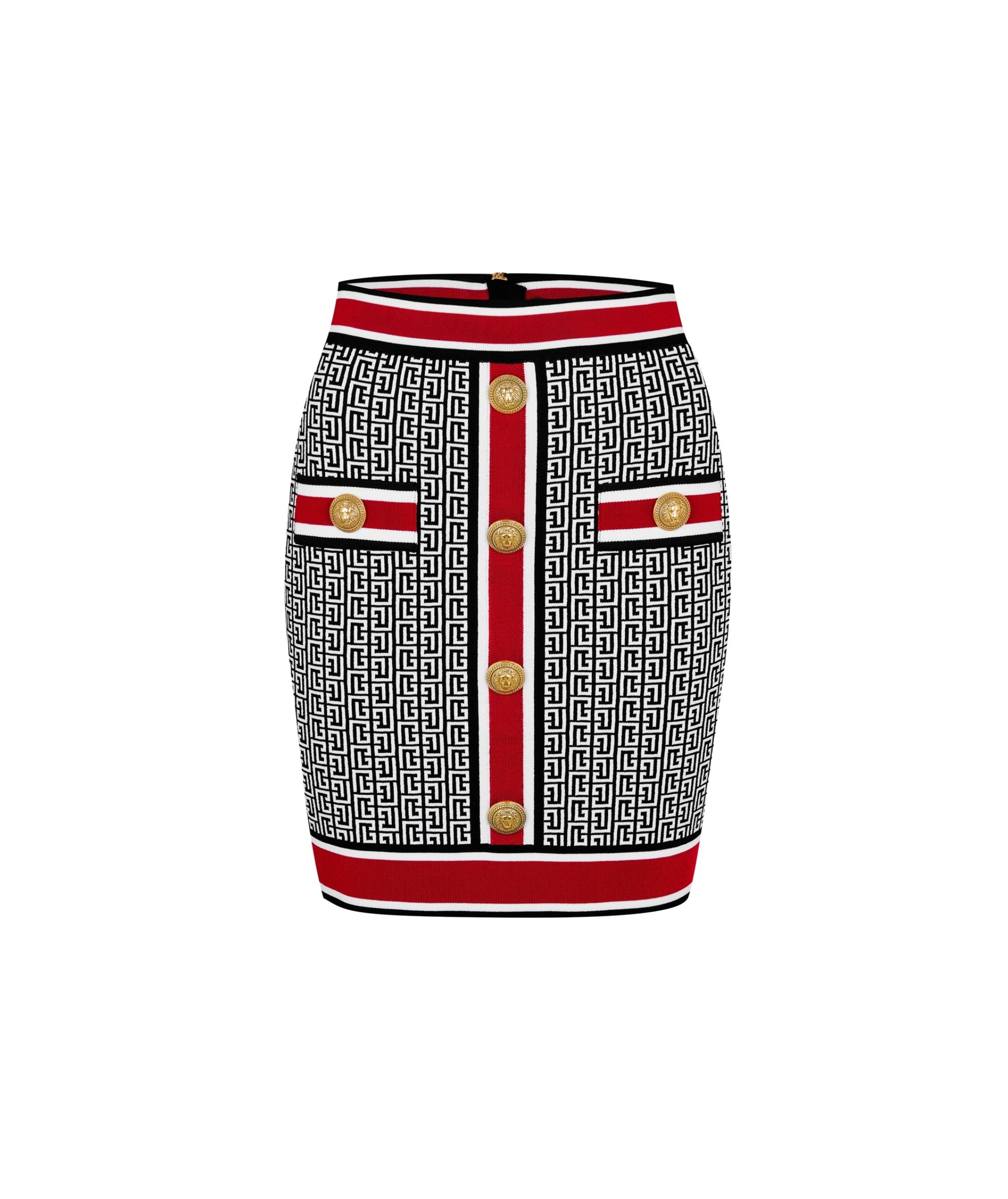 LUXURY HUB BALMAIN MONOGRAM SKIRT