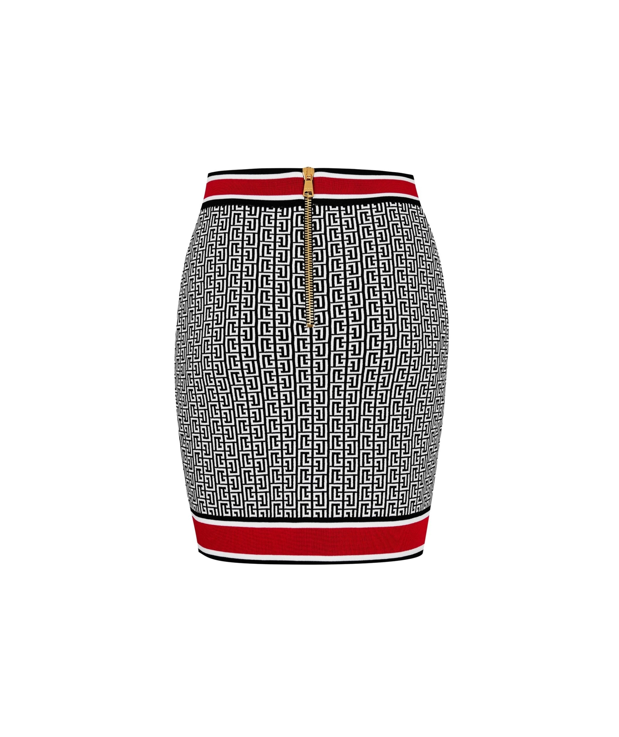 LUXURY HUB BALMAIN MONOGRAM SKIRT