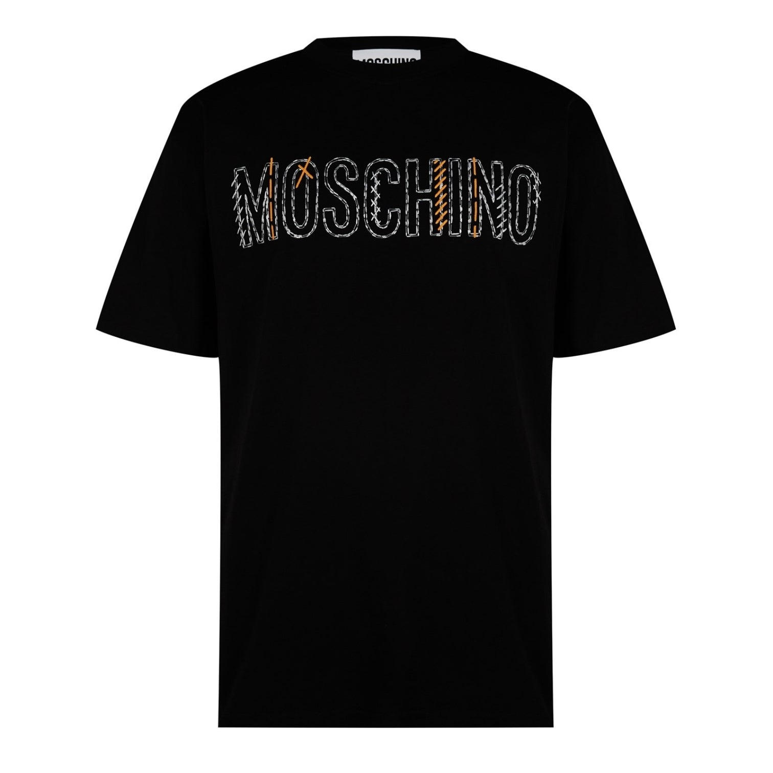 LUXURY HUB MOSCHINO LOGO EMBROIDERY TEE