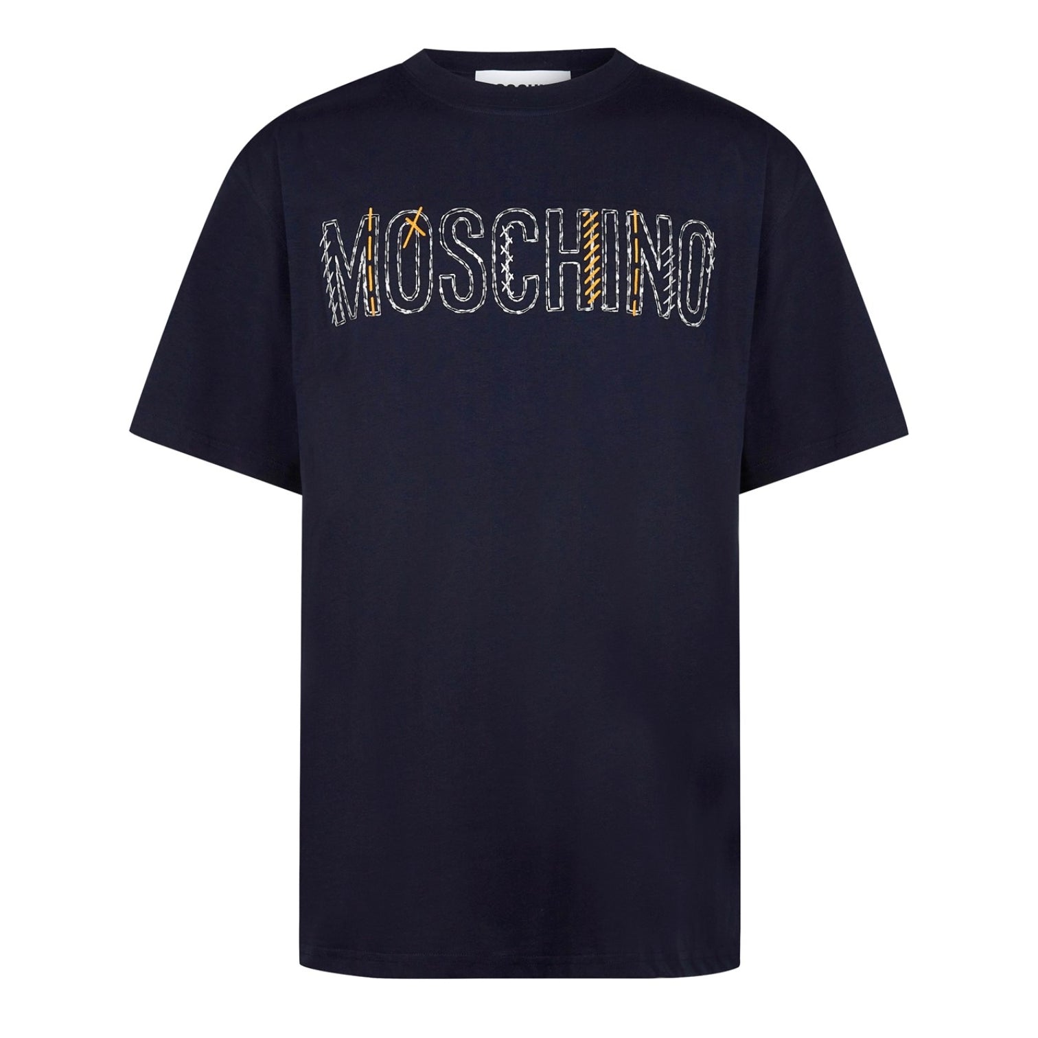 LUXURY HUB MOSCHINO LOGO EMBROIDERY TEE