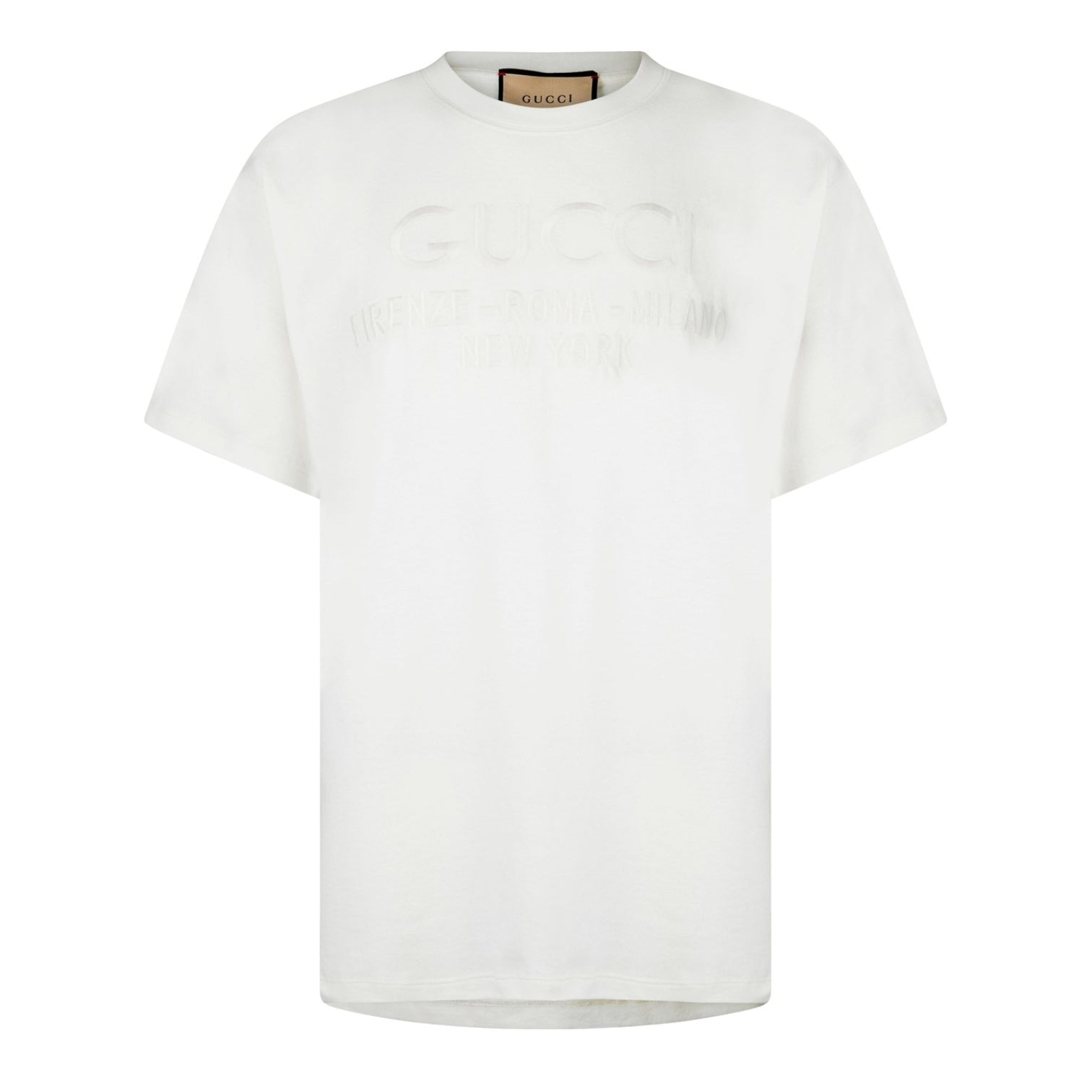 LUXURY HUB GUCCI LOGO EMBROIDERED TEE