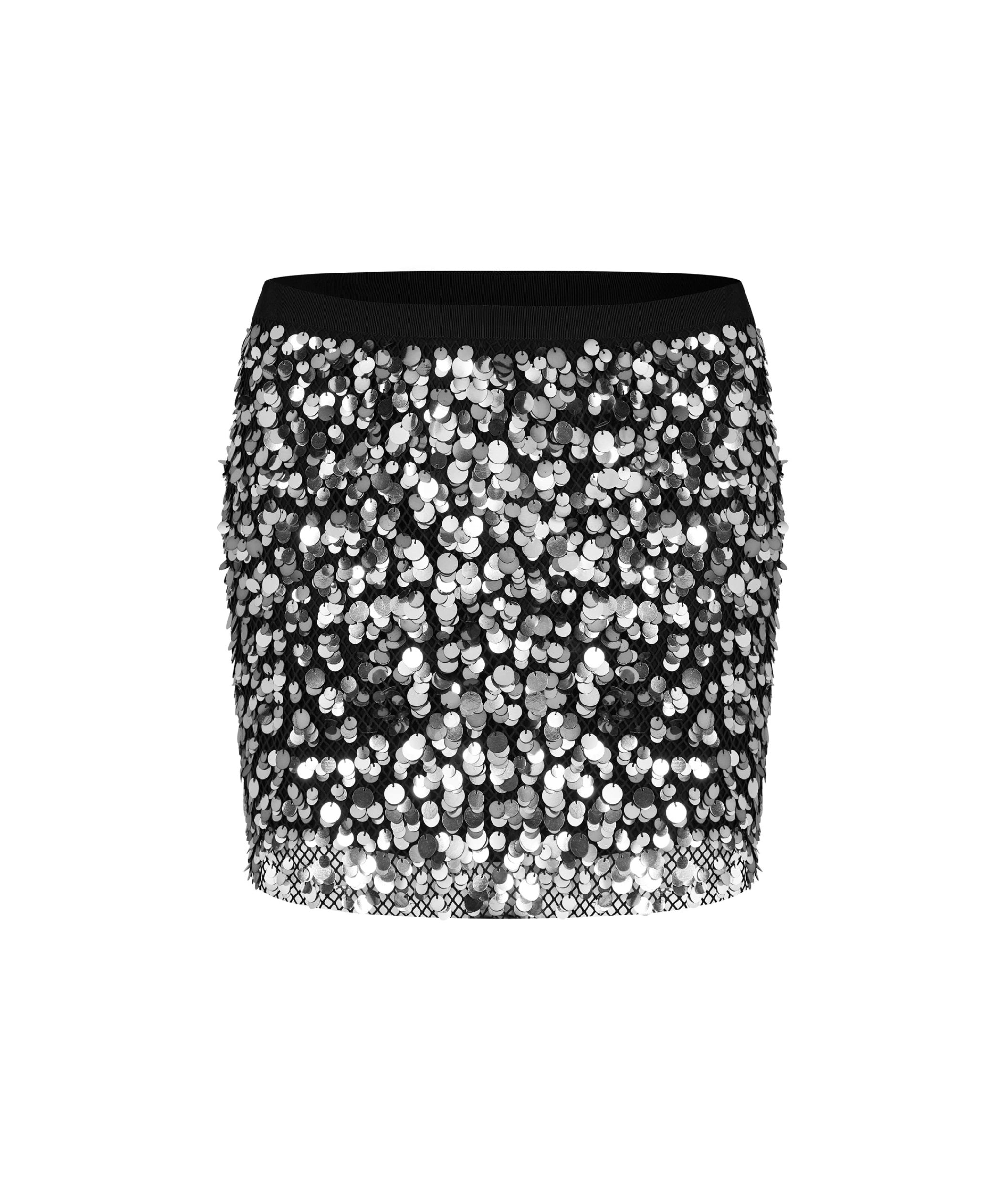 LUXURY HUB TOM FORD SEQUIN EMBROIDERED MINI SKIRT