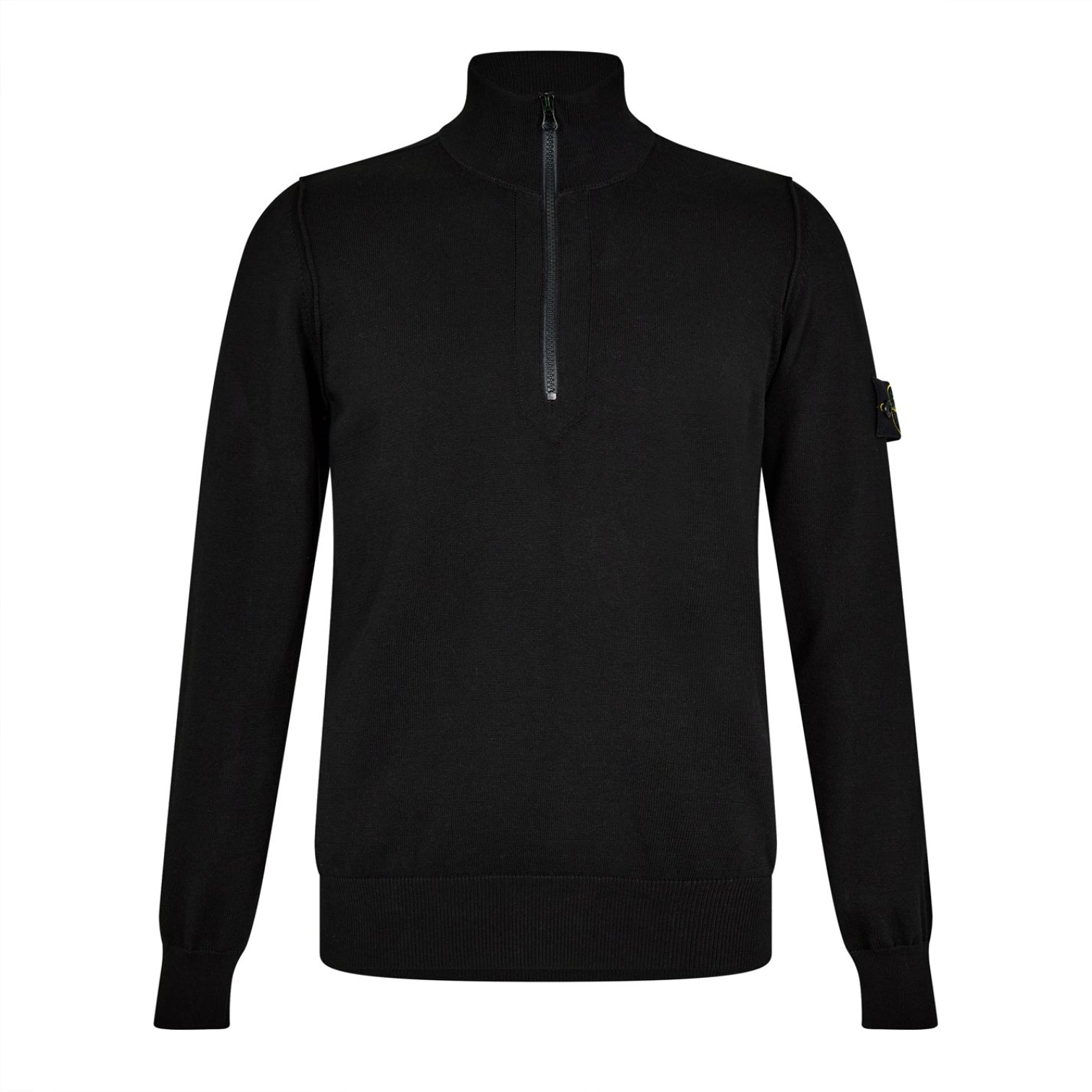 LUXURY HUB STONE ISLAND QUARTER ZIP KNIT SWEATER