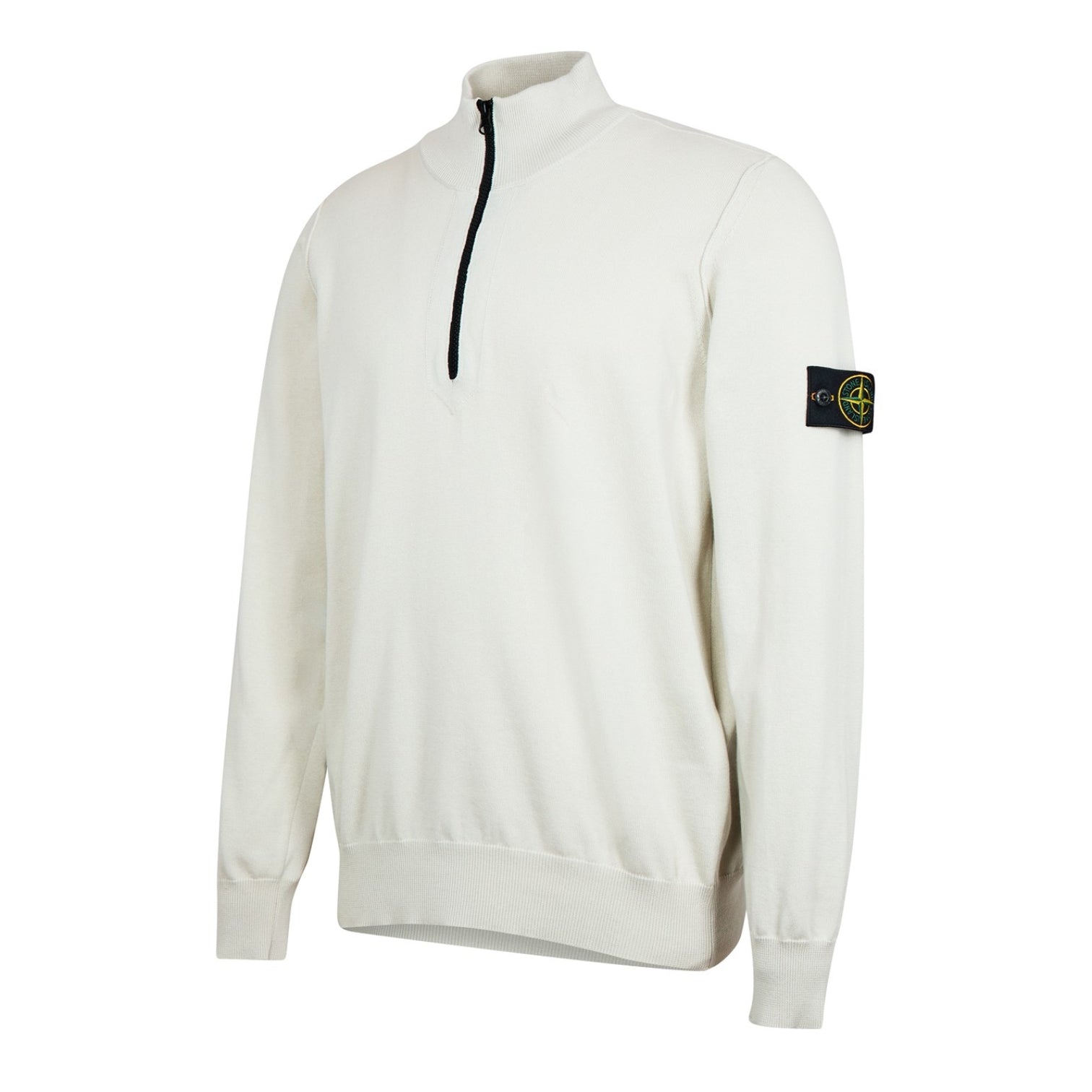 LUXURY HUB STONE ISLAND QUARTER ZIP KNIT SWEATER