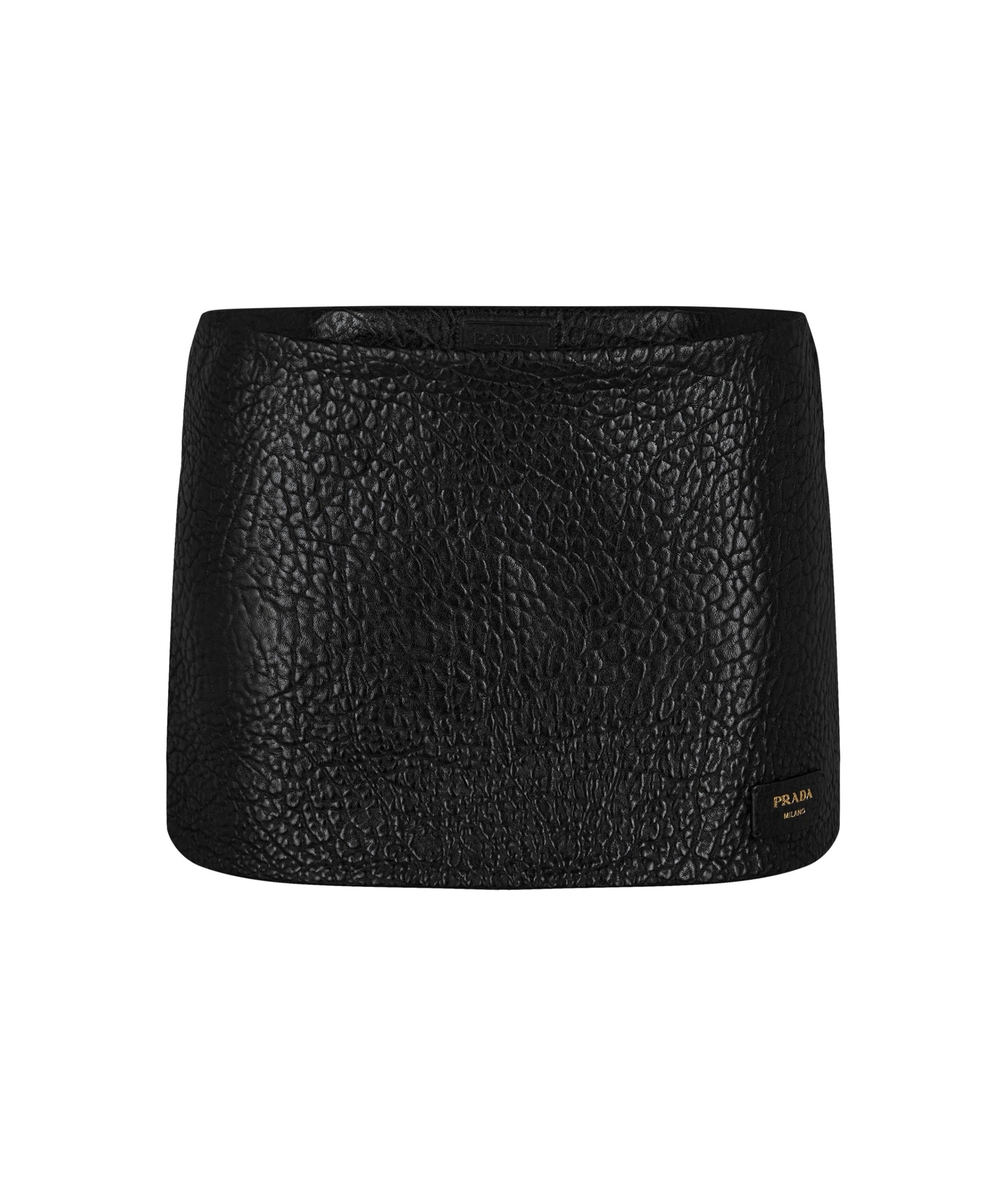 LUXURY HUB PRADA GRAINED MINI SKIRT