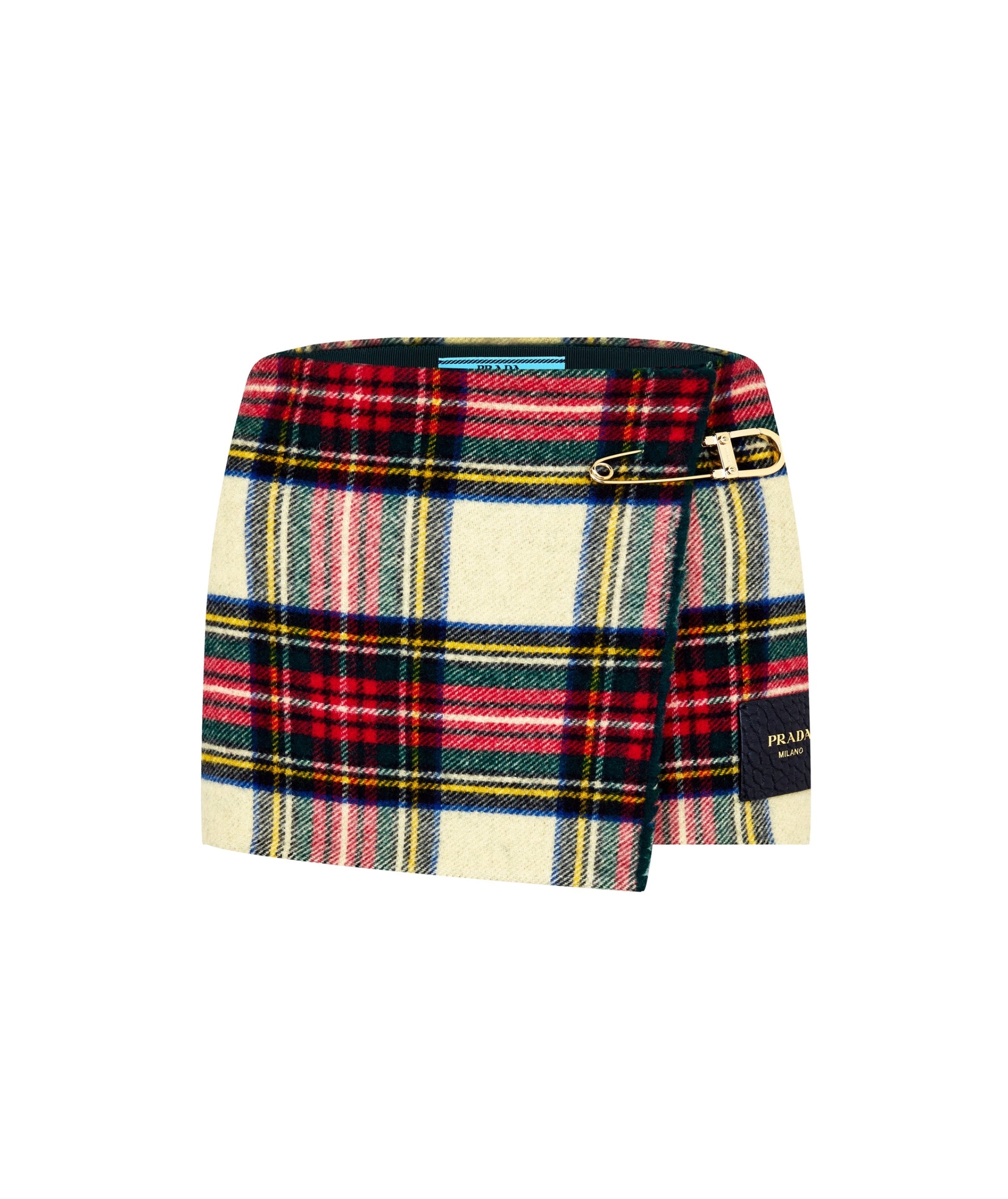 LUXURY HUB PRADA PLAID MINI SKIRT