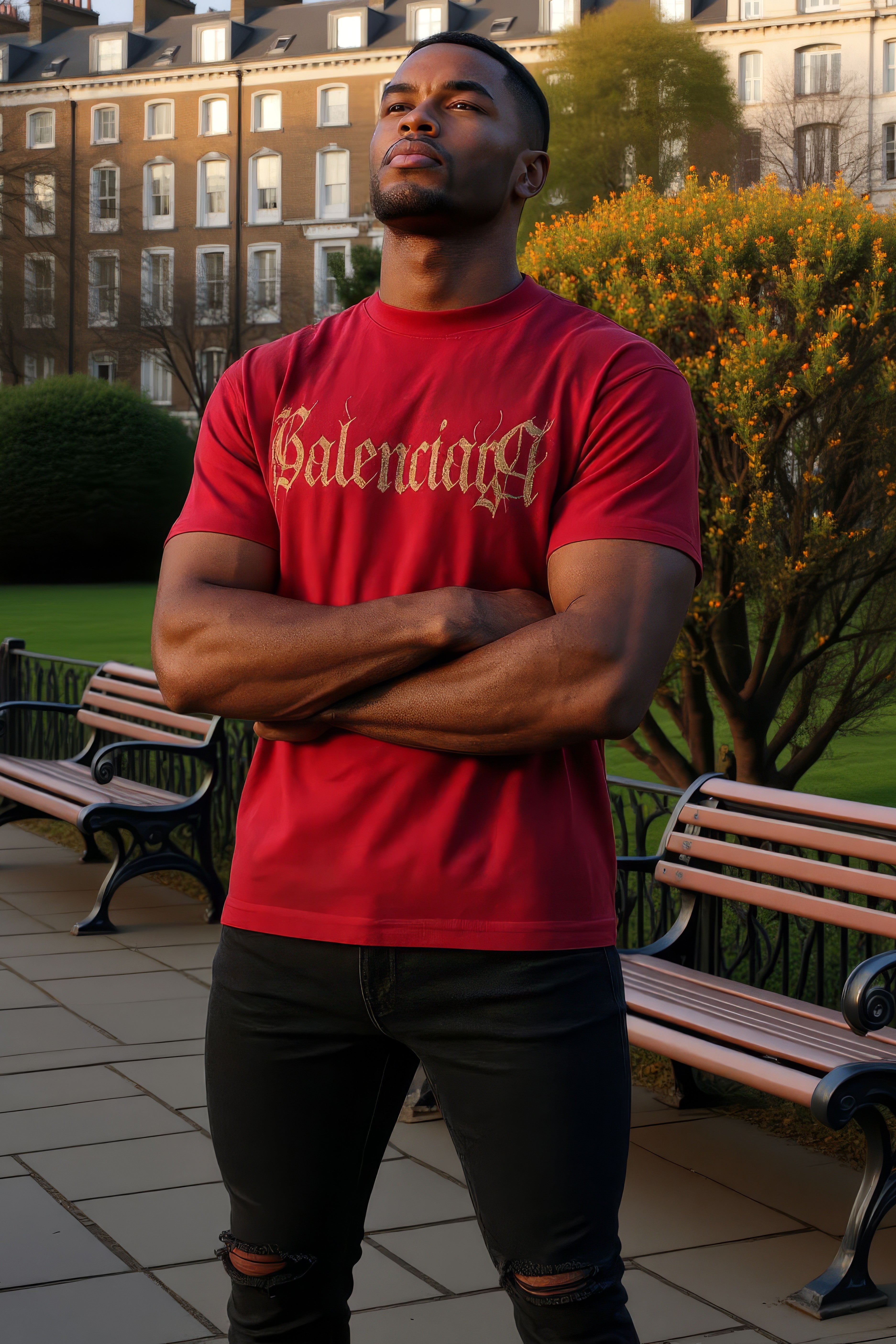 LUXURY HUB BALENCIAGA BAL HEAVY METAL TEE