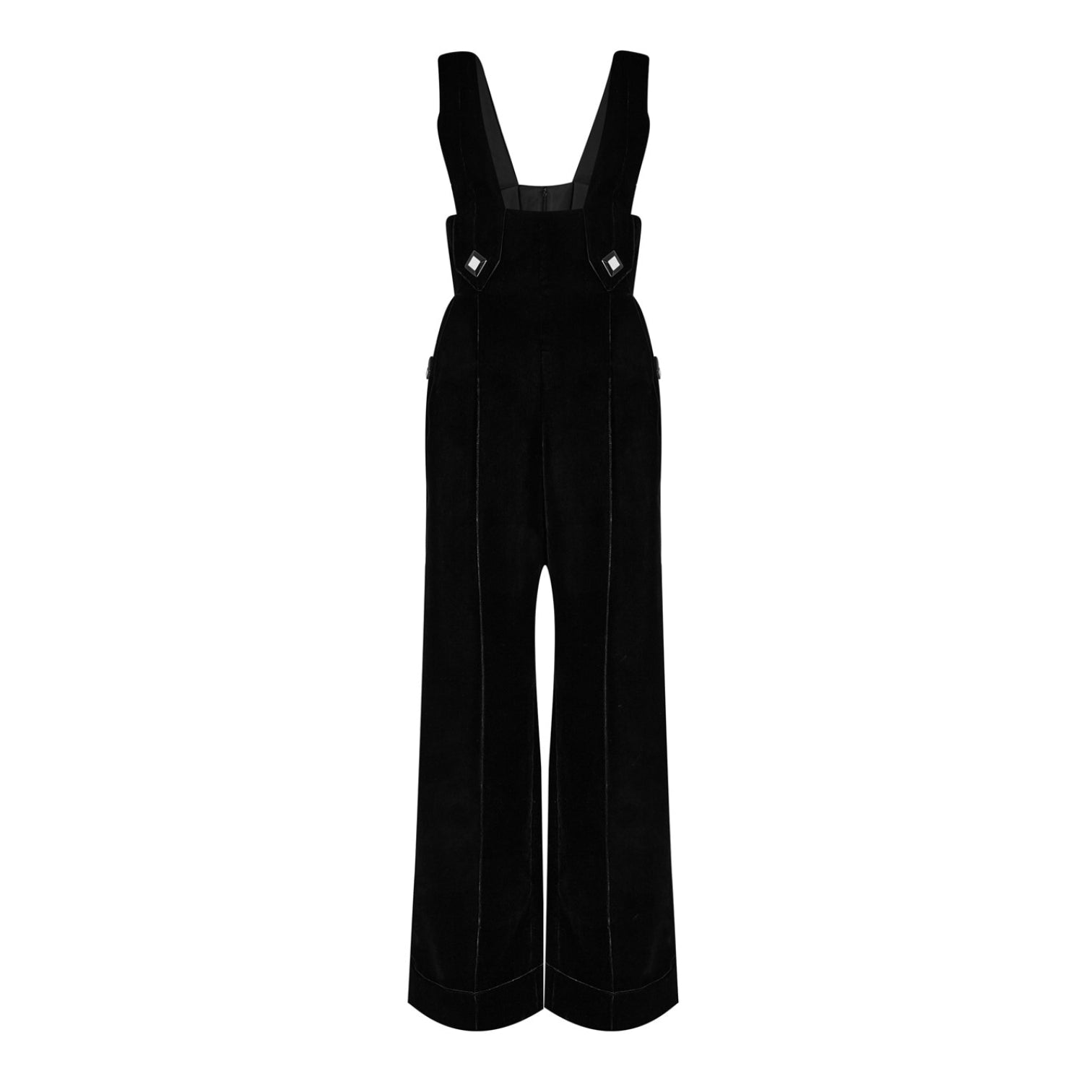 LUXURY HUB GUCCI SLEEVELESS VELVET JUMPSUIT