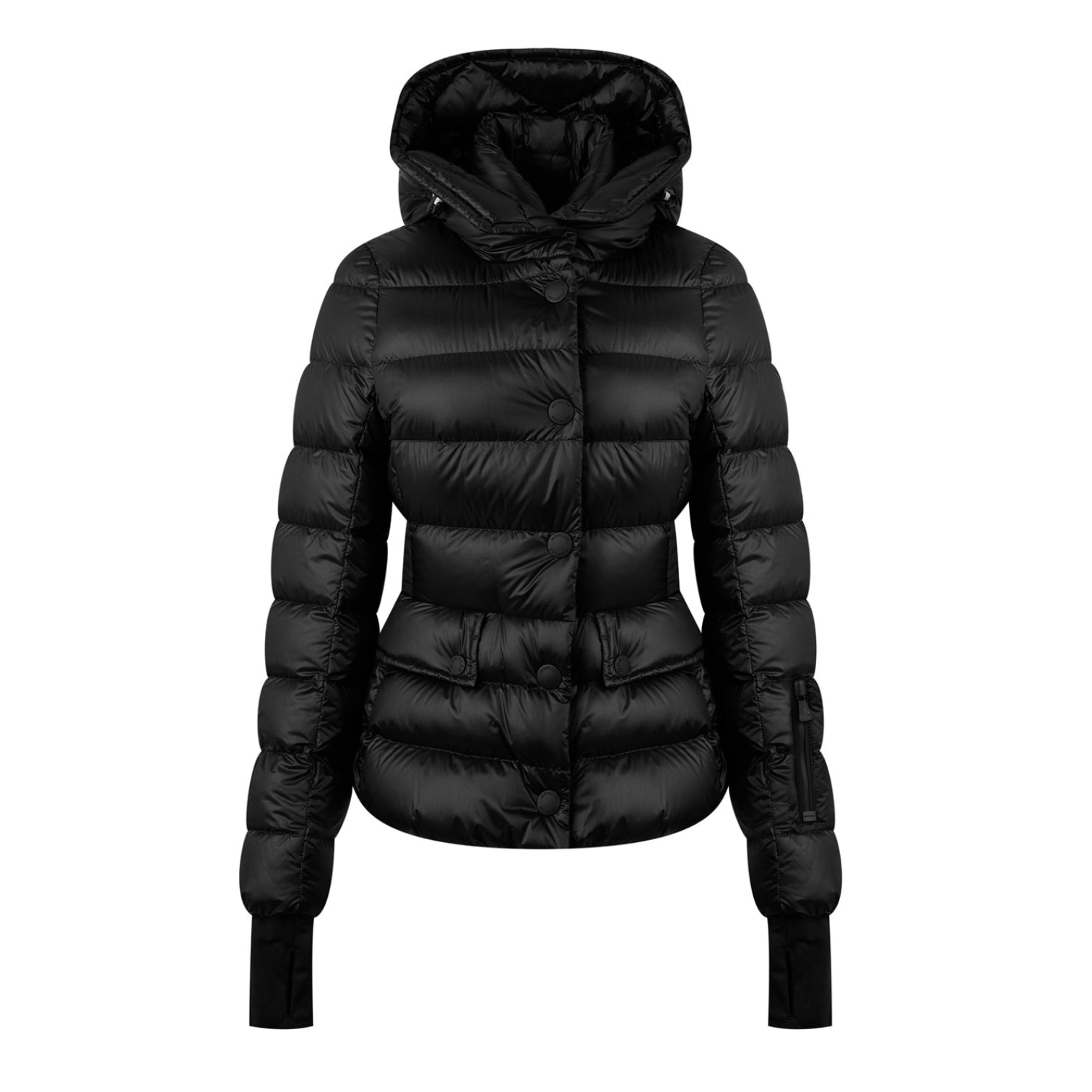 LUXURY HUB MONCLER GRENOBLE WOMEN'S ARMONIQUE WATERPROOF WINDPROOF DOWN HOODED SHORT PUFFER JACKET