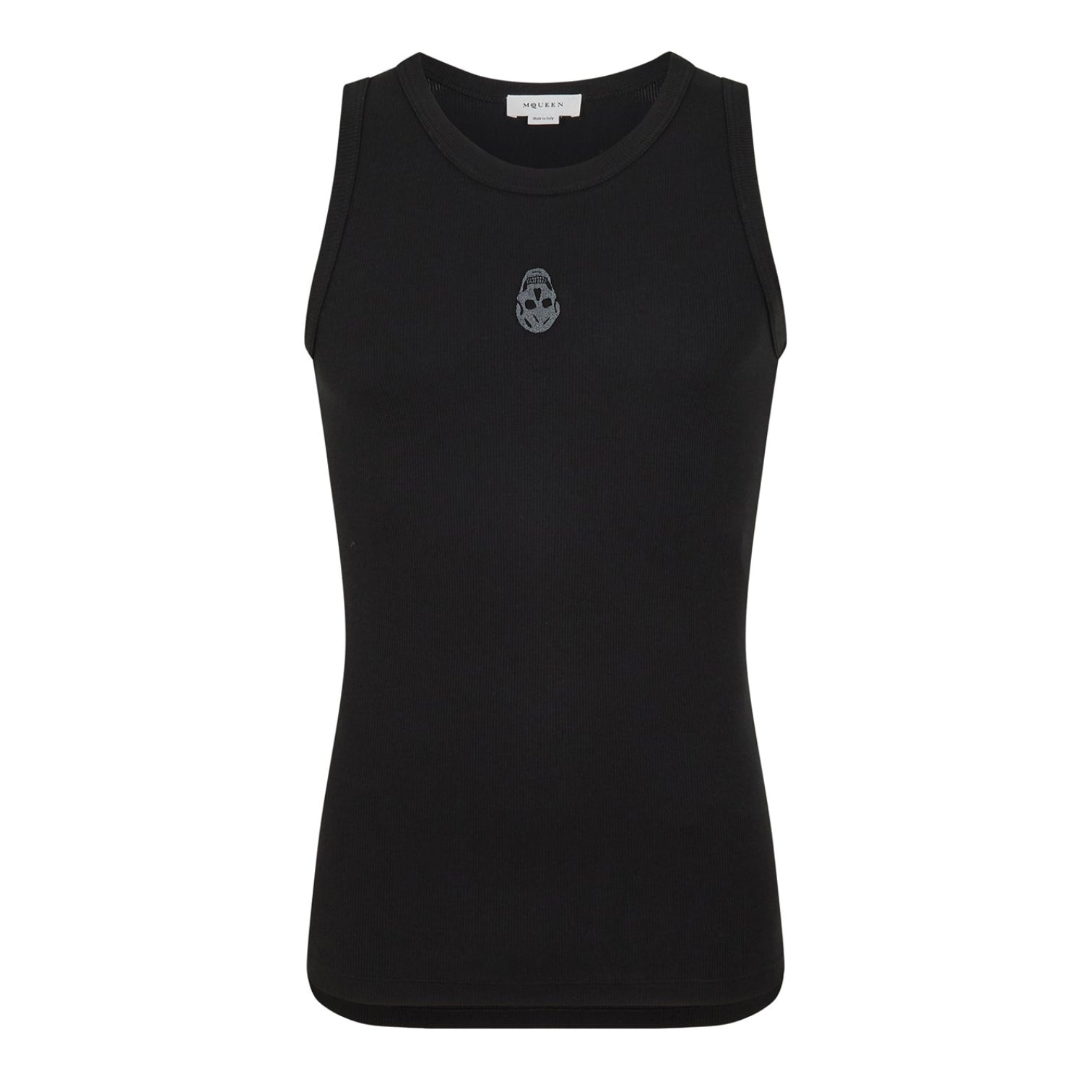 LUXURY HUB ALEXANDER MCQUEEN MEN'S LOGO FITTED TANK TOP