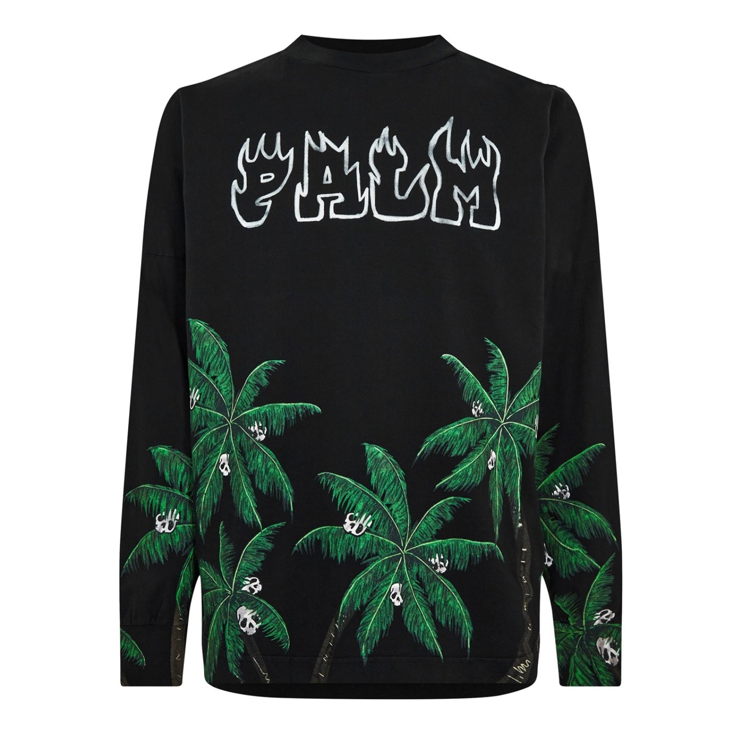 LUXURY HUB PALM ANGELS PALM TREE AND SKULLS TEE