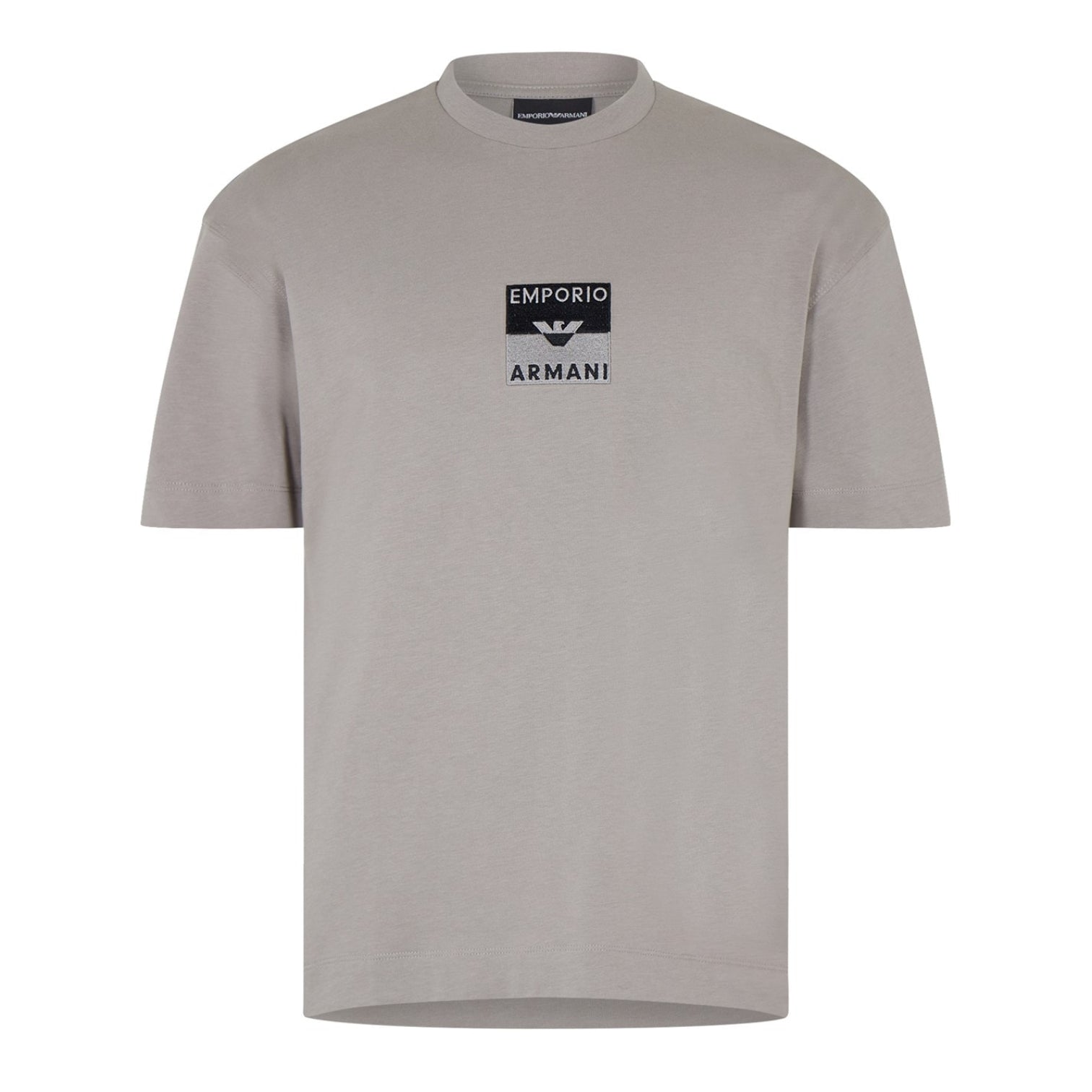 LUXURY HUB EMPORIO ARMANI EMBROIDERED LOGO TEE