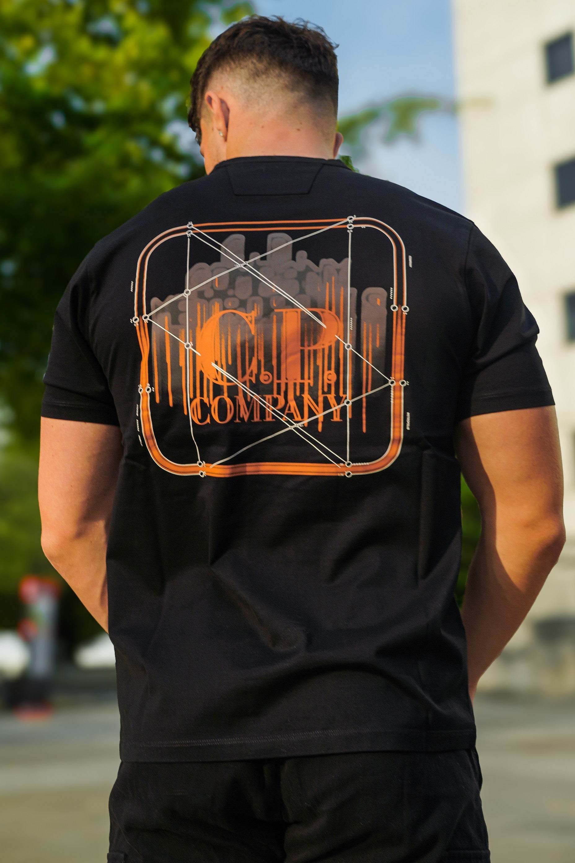 LUXURY HUB CP COMPANY METROPOLIS BACK LOGO TEE