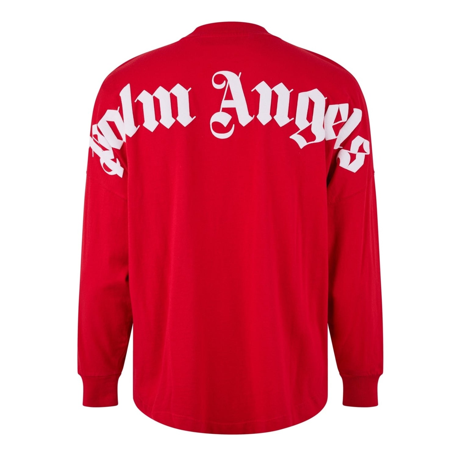 LUXURY HUB PALM ANGELS LOGO PRINT COTTON LONG SLEEVE