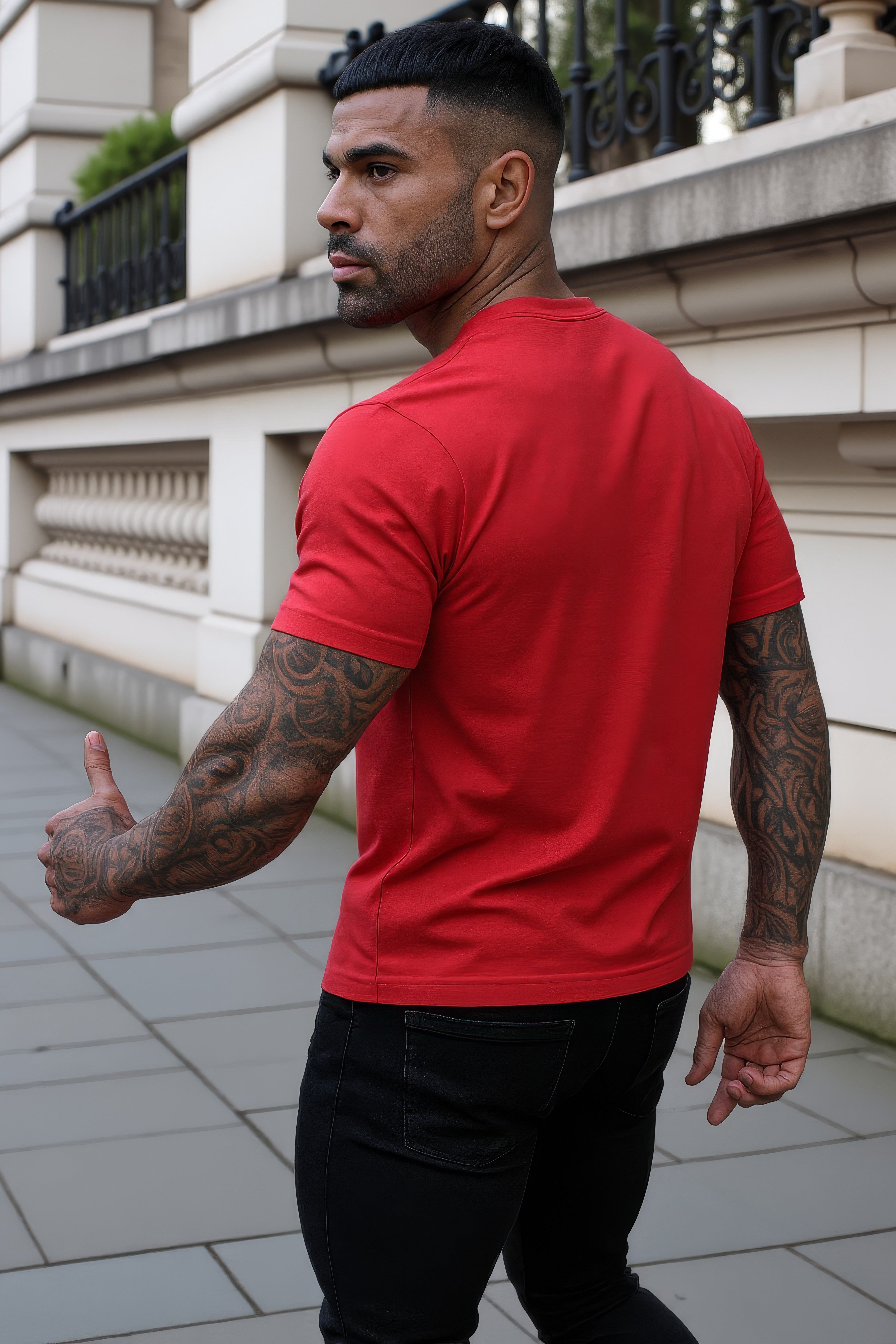 LUXURY HUB CP COMPANY BLOCK LOGO TEE