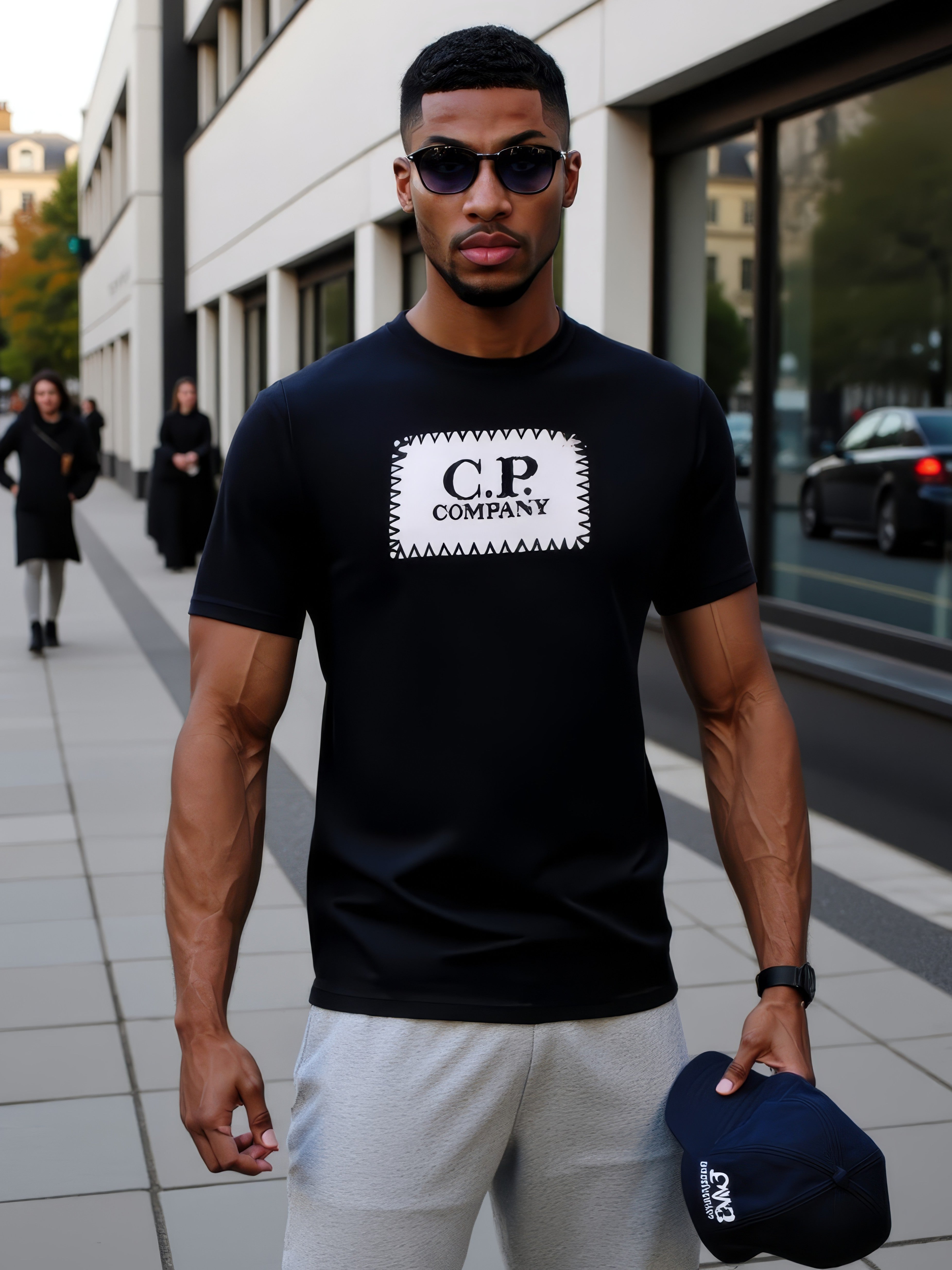LUXURY HUB CP COMPANY BLOCK LOGO TEE