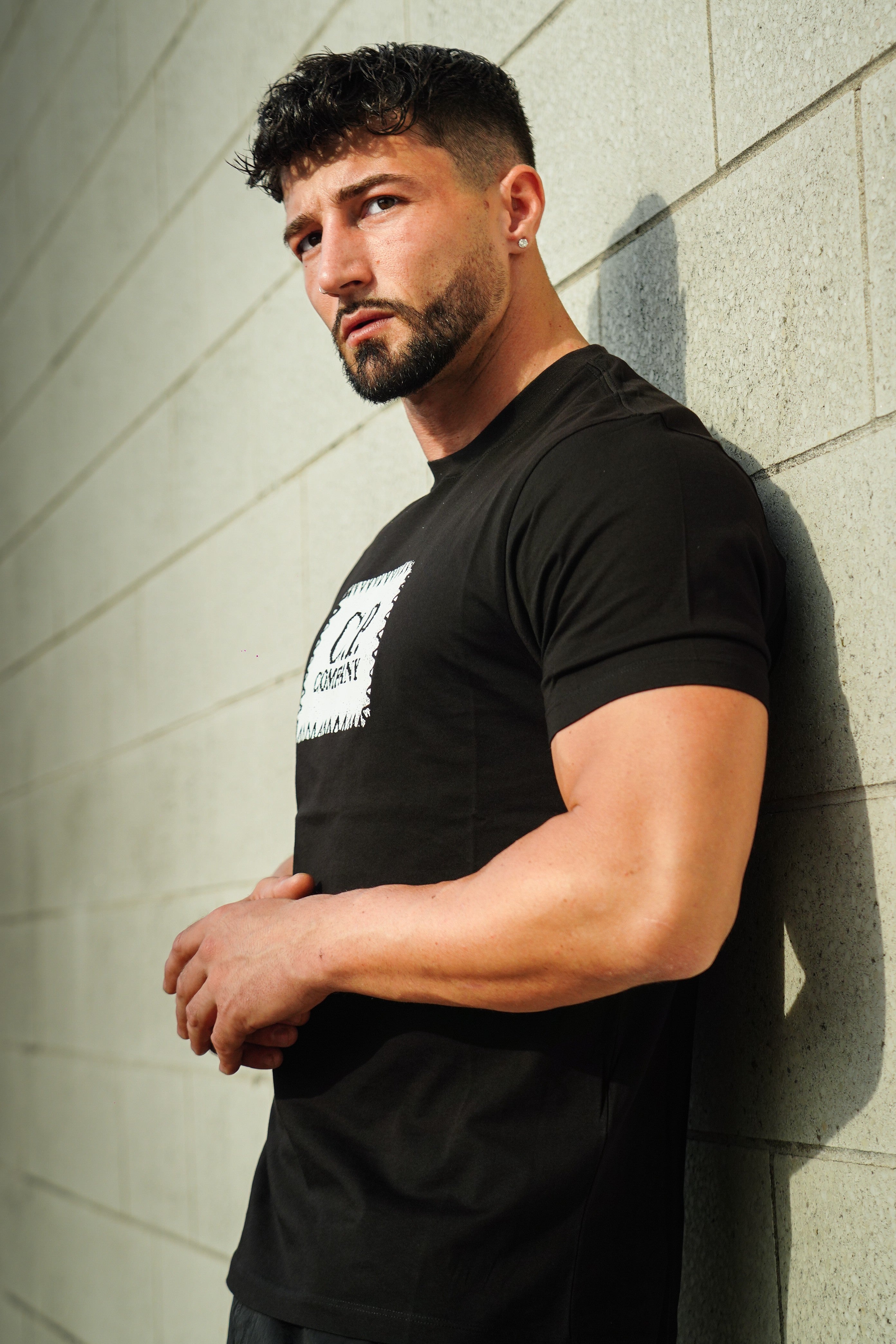 LUXURY HUB CP COMPANY BLOCK LOGO TEE