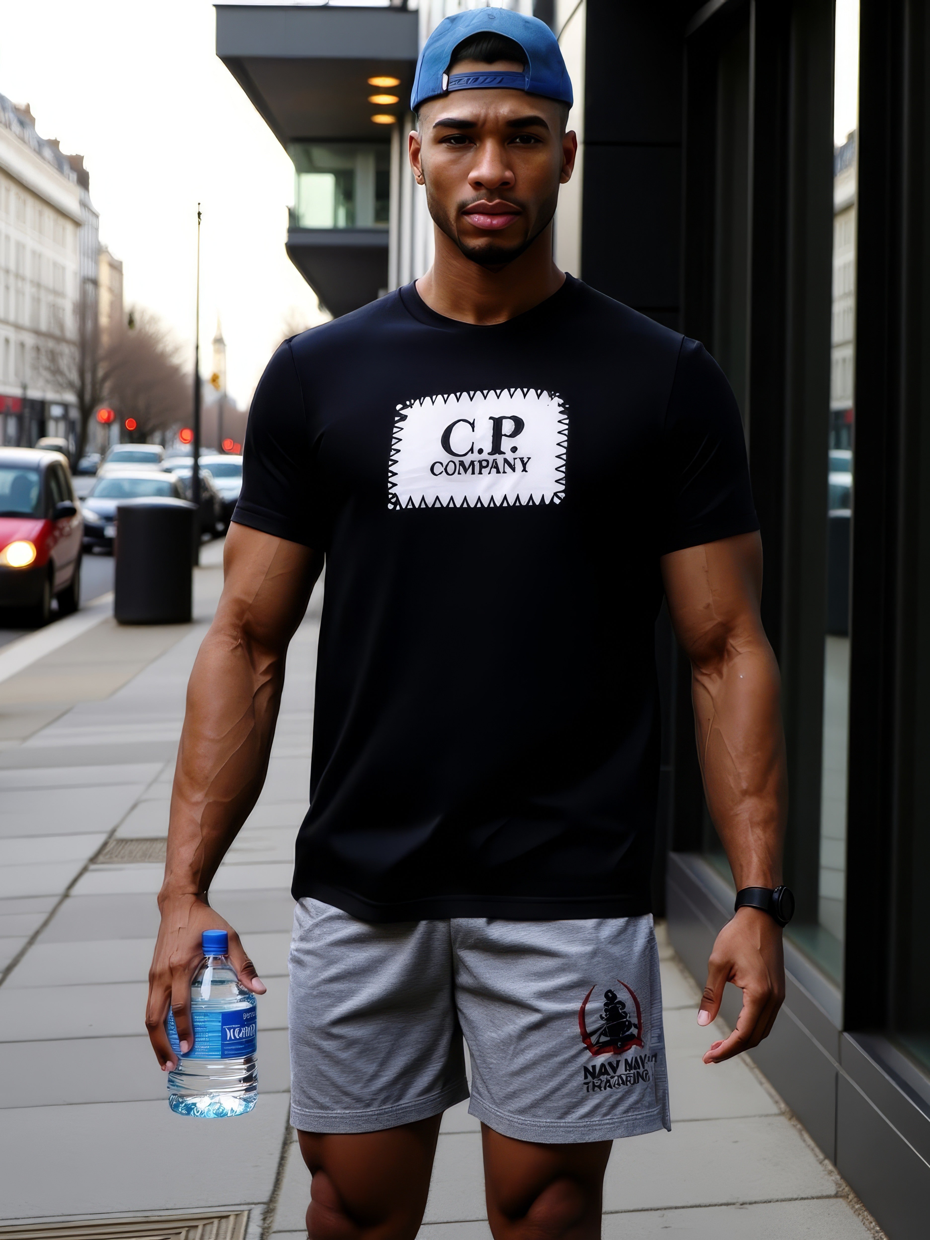 LUXURY HUB CP COMPANY BLOCK LOGO TEE