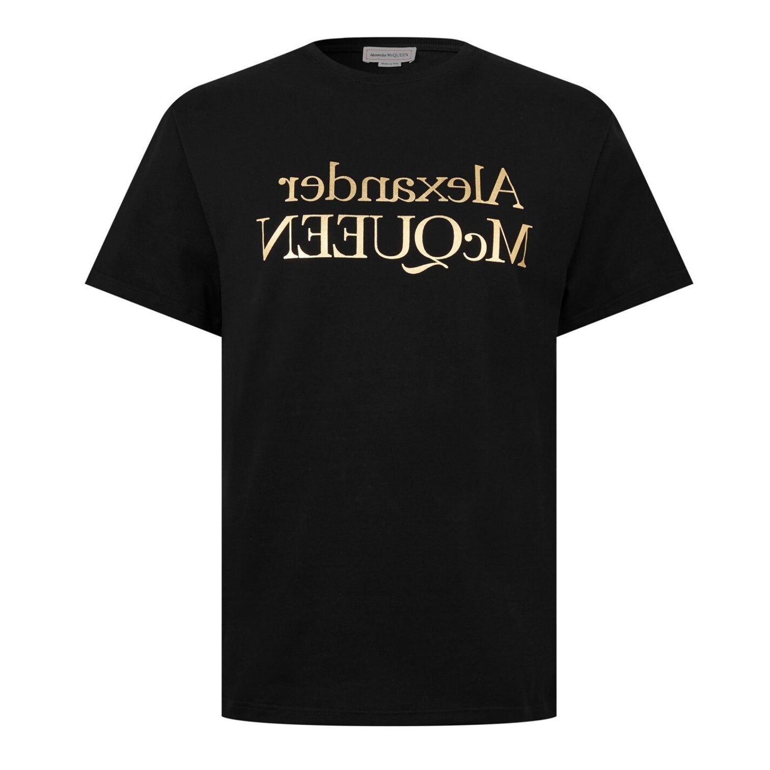 LUXURY HUB ALEXANDER MCQUEEN ALEX FOIL LOGO TEE