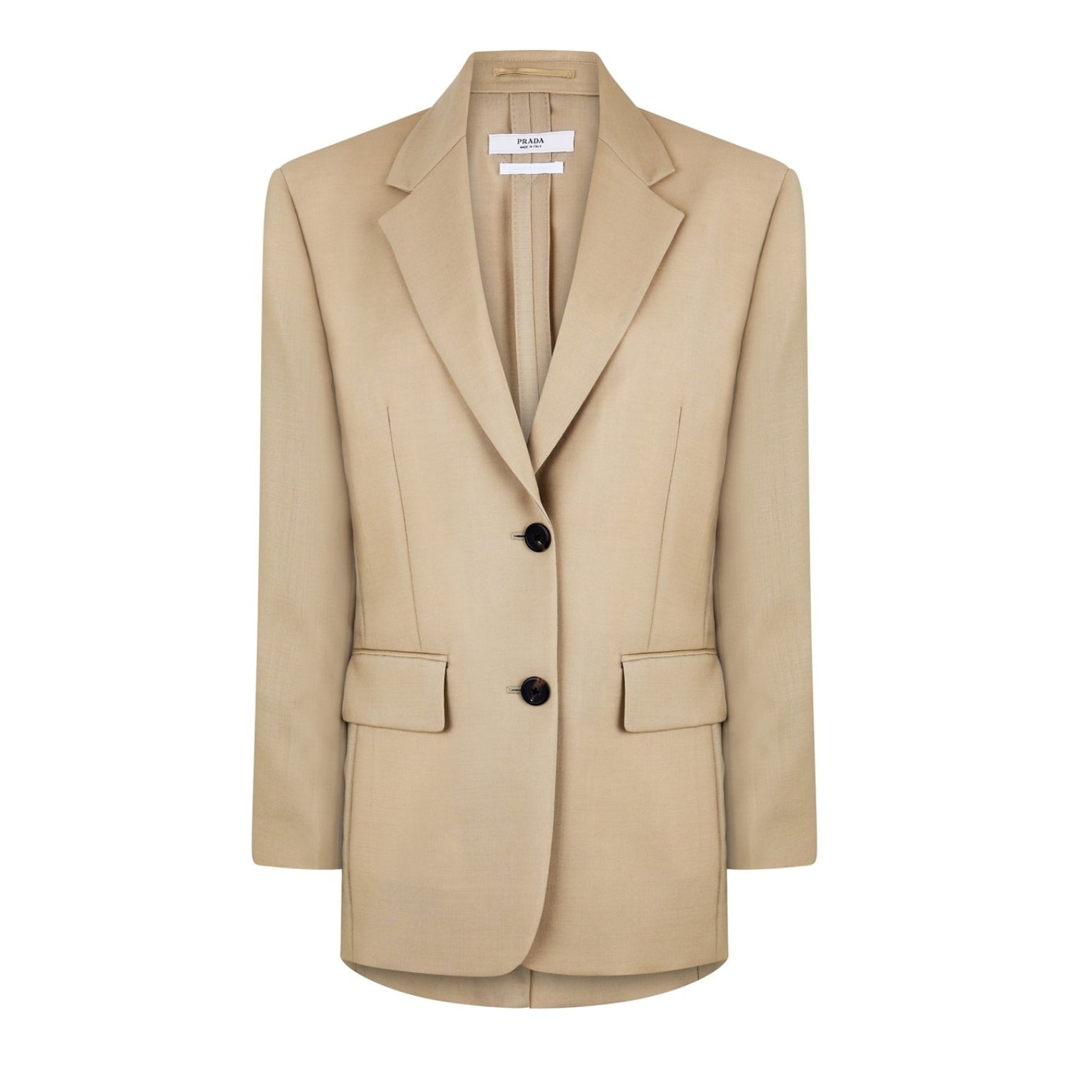 LUXURY HUB PRADA MOHAIR OVERSIZED BLAZER WITH TRIANGLE