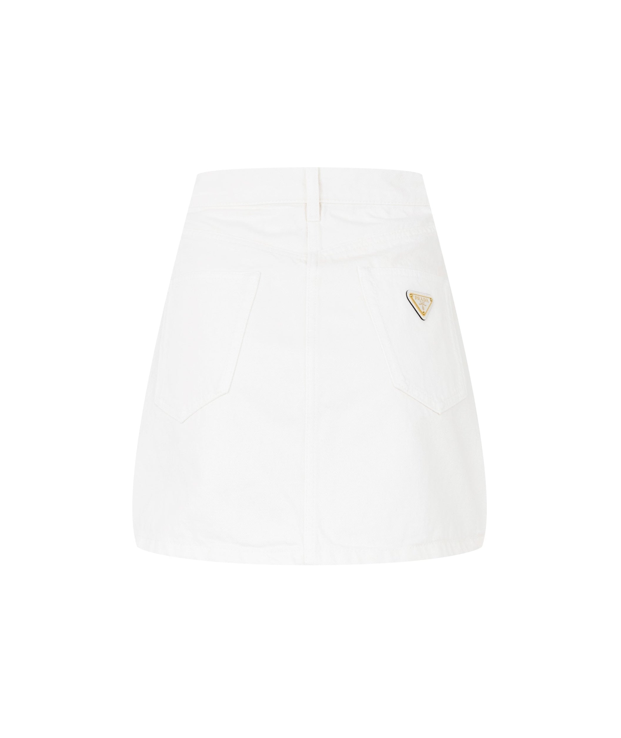 LUXURY HUB PRADA DENIM MINI SKIRT