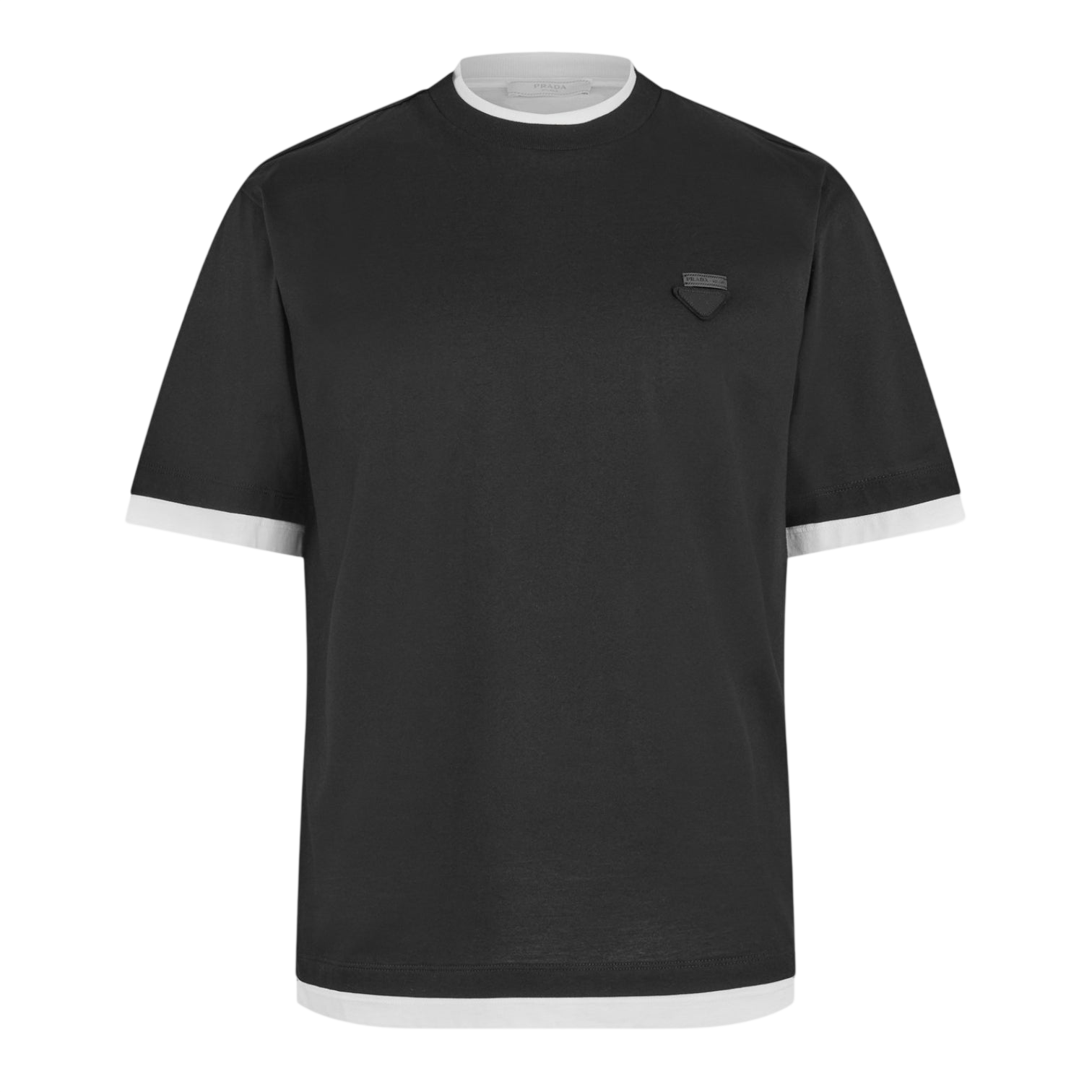 LUXURY HUB PRADA MEN'S COTTON OVERSIZED TEE